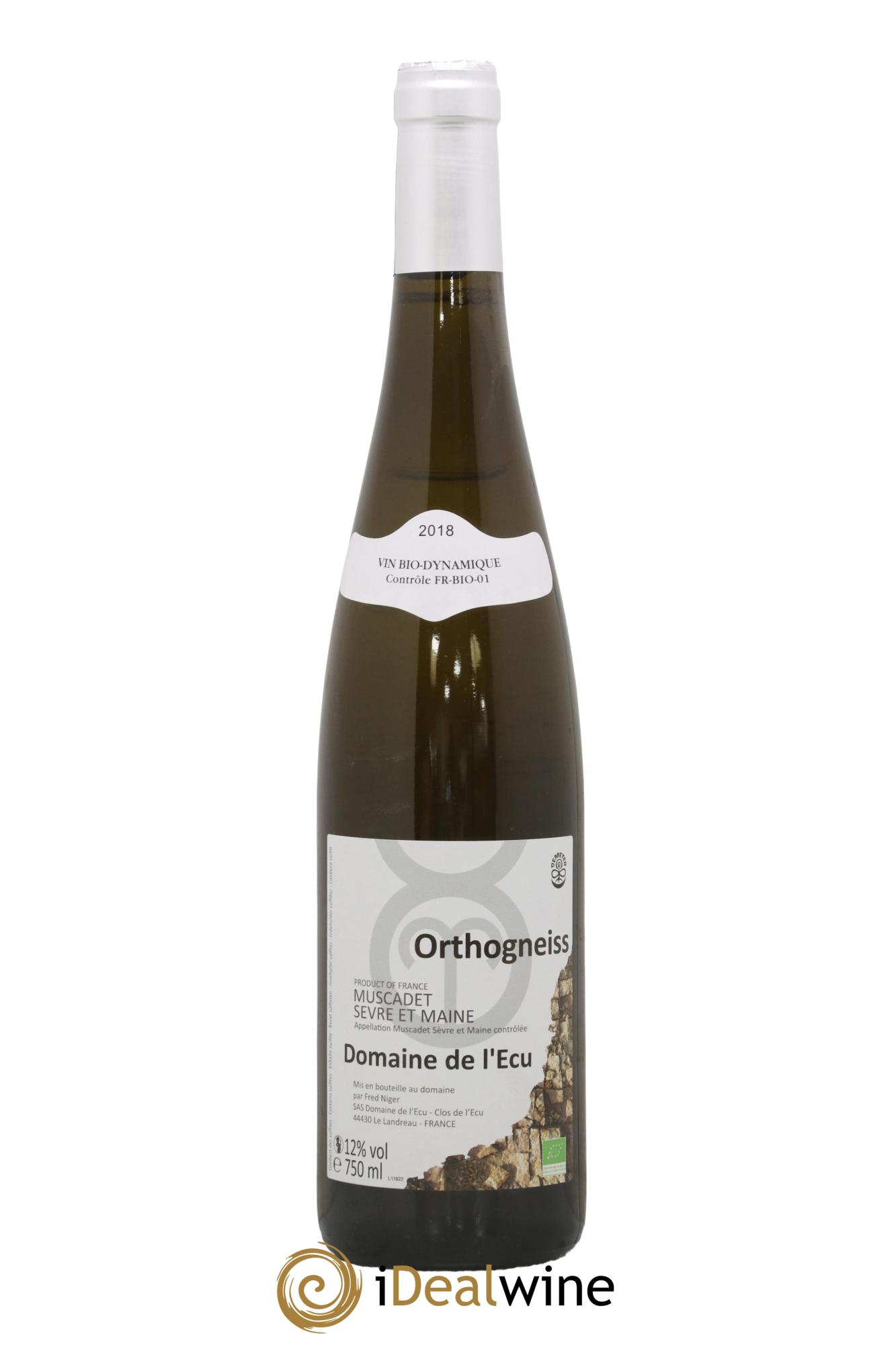 Vin de France (anciennement Muscadet-Sèvre-et-Maine) Orthogneiss Domaine de L'Ecu 2018 - Lot of 1 bottle - 0
