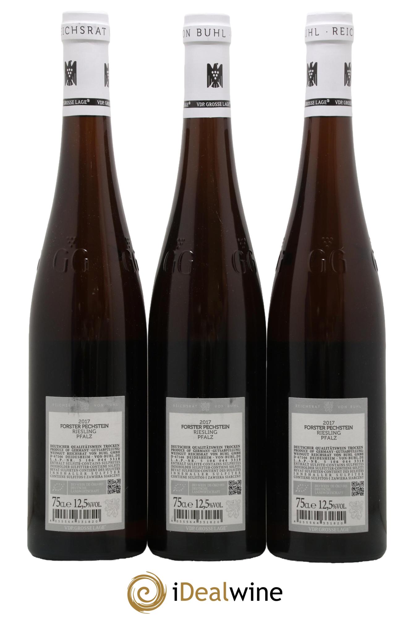 Allemagne Pfalz Riesling Forster Pechstein GG Weingut Reichsrat Von Buhl 2017 - Lot de 3 bouteilles - 1