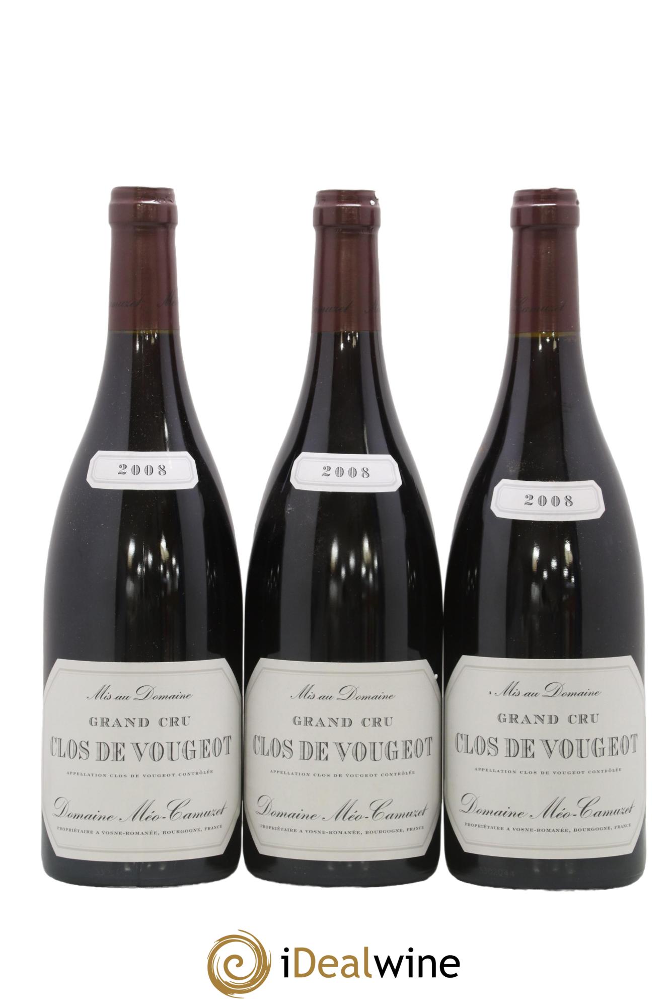 Clos de Vougeot Grand Cru Méo-Camuzet (Domaine) 2008 - Posten von 3 Flaschen - 0