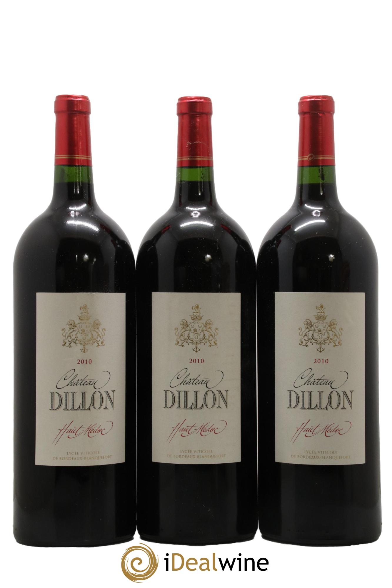 Château Dillon Cru Bourgeois 2010 - Lot de 3 magnums - 0
