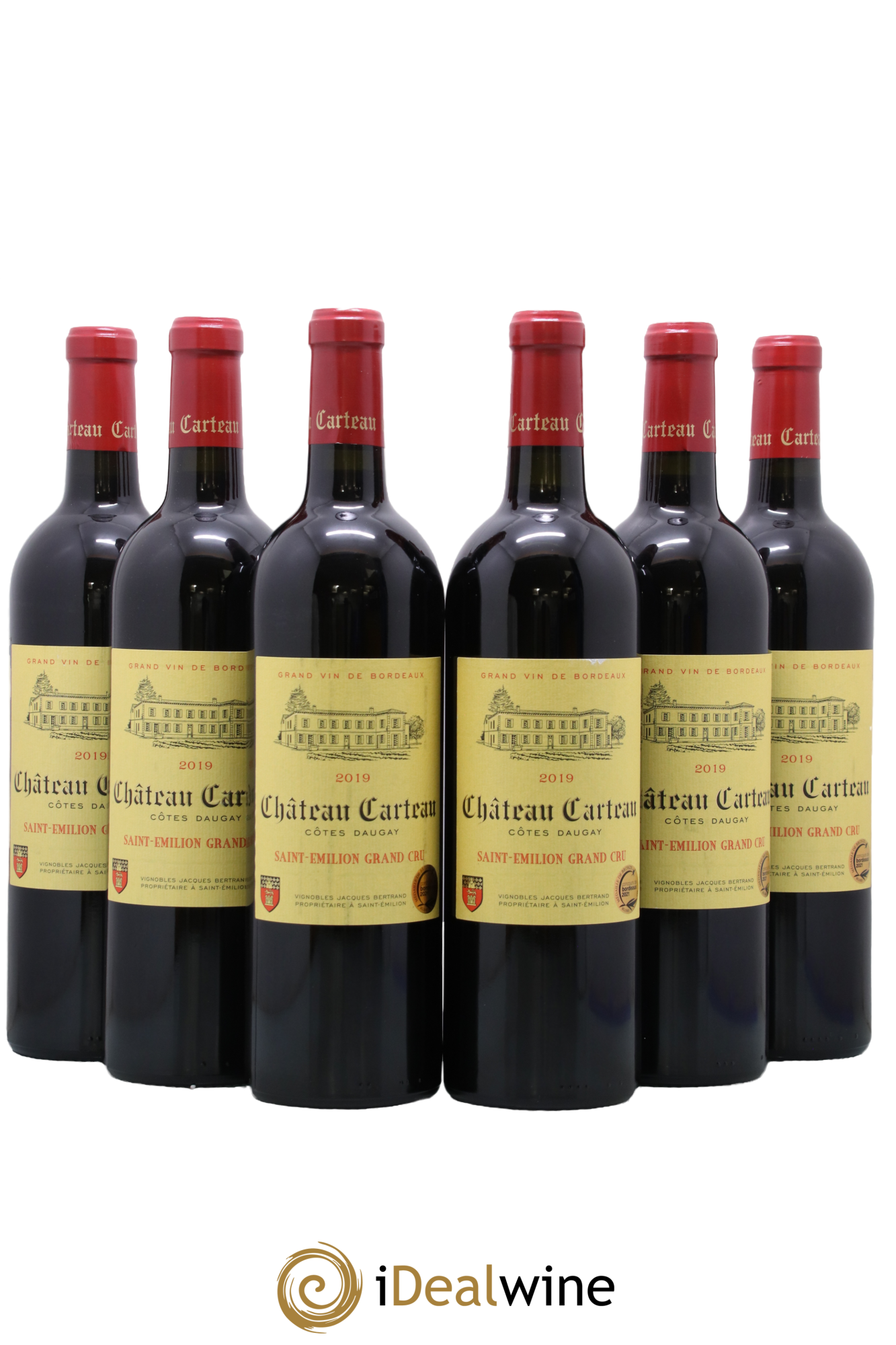 Saint-Émilion Grand Cru Côtes Daugay Château Carteau 2019 - Lot de 6 bouteilles - 0