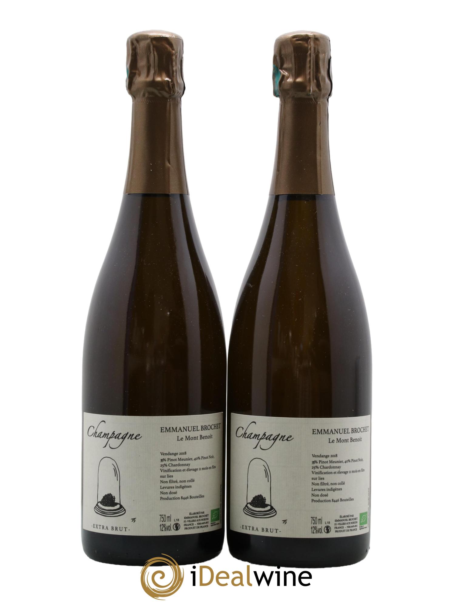 Le Mont Benoit Extra-Brut Emmanuel Brochet 2018 - Lot de 2 bouteilles - 0