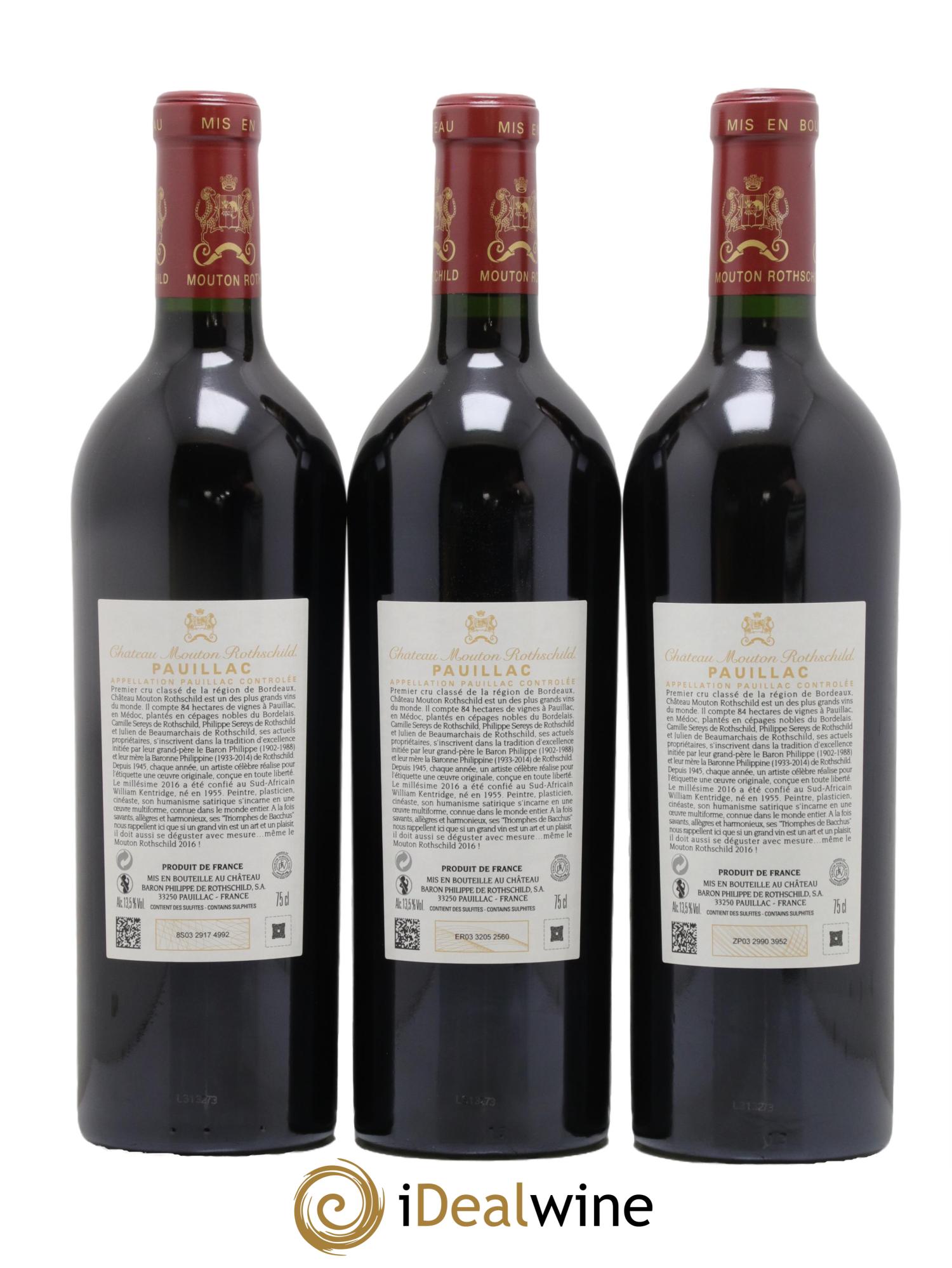 Château Mouton Rothschild 1er Grand Cru Classé 2016 - Lot de 6 bouteilles - 4