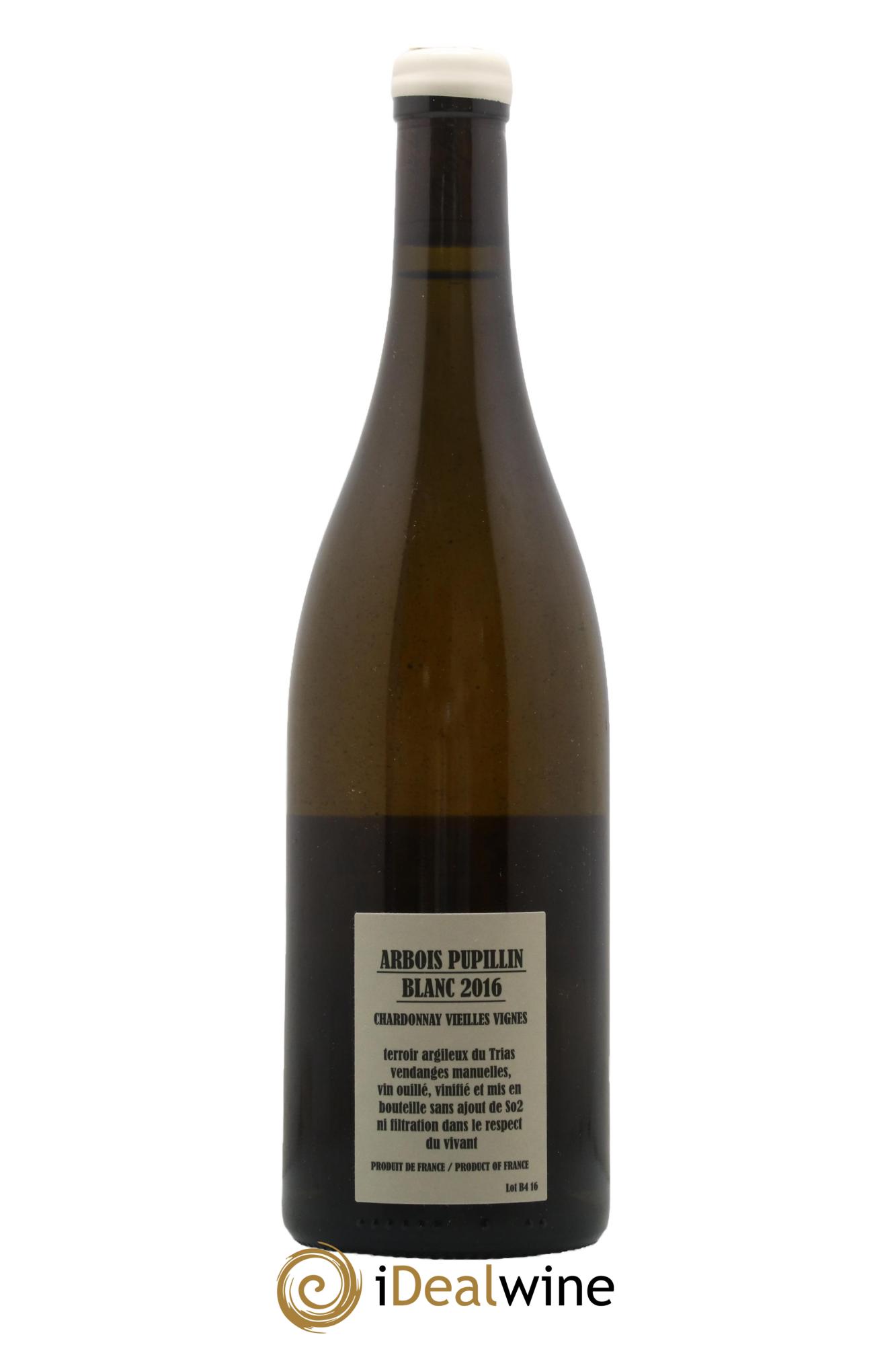 Arbois-Pupillin Chardonnay Vieilles vignes Adeline Houillon & Renaud Bruyère 2016 - Lot de 1 bouteille - 1
