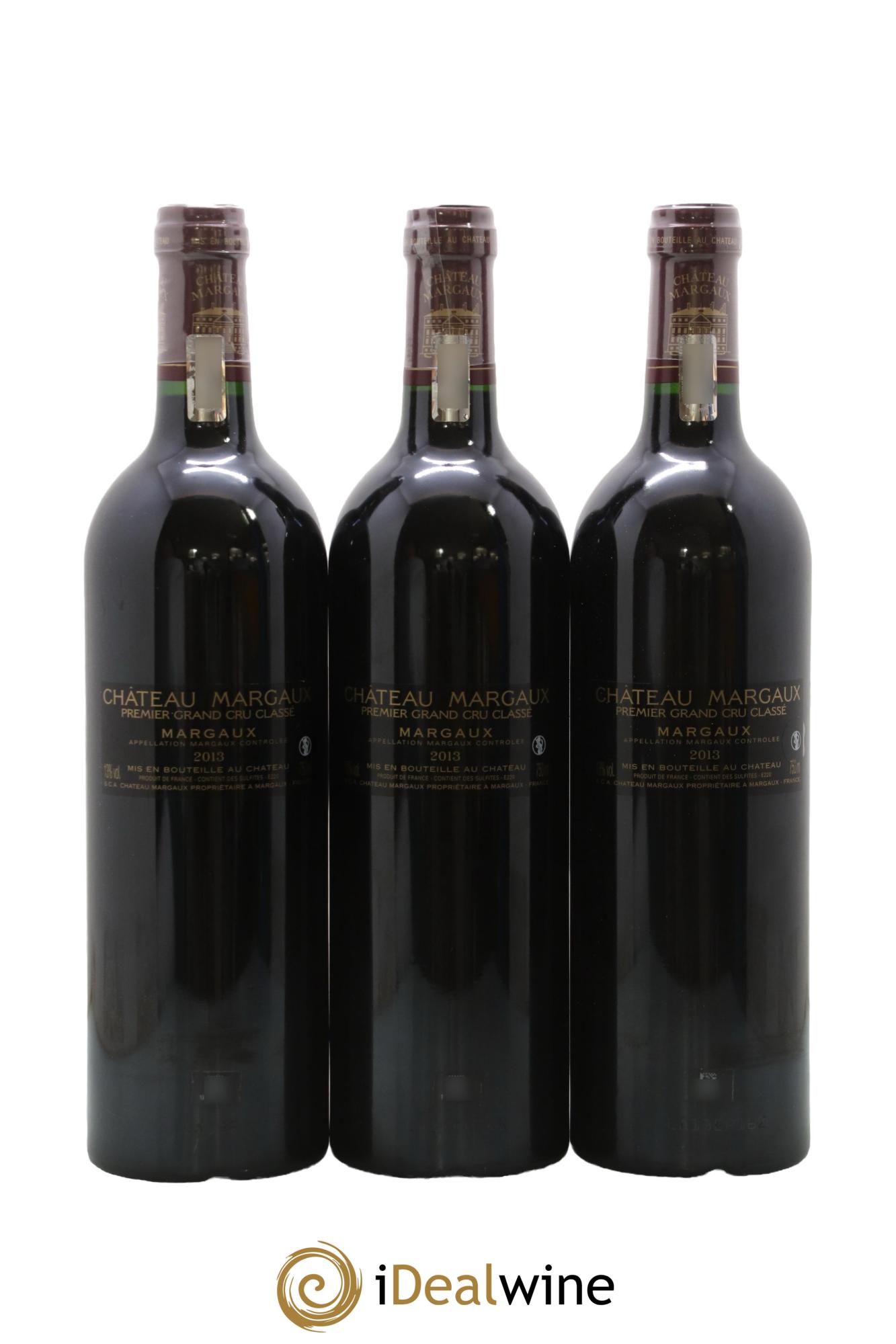 Château Margaux 1er Grand Cru Classé 2013 - Lot de 3 bouteilles - 1