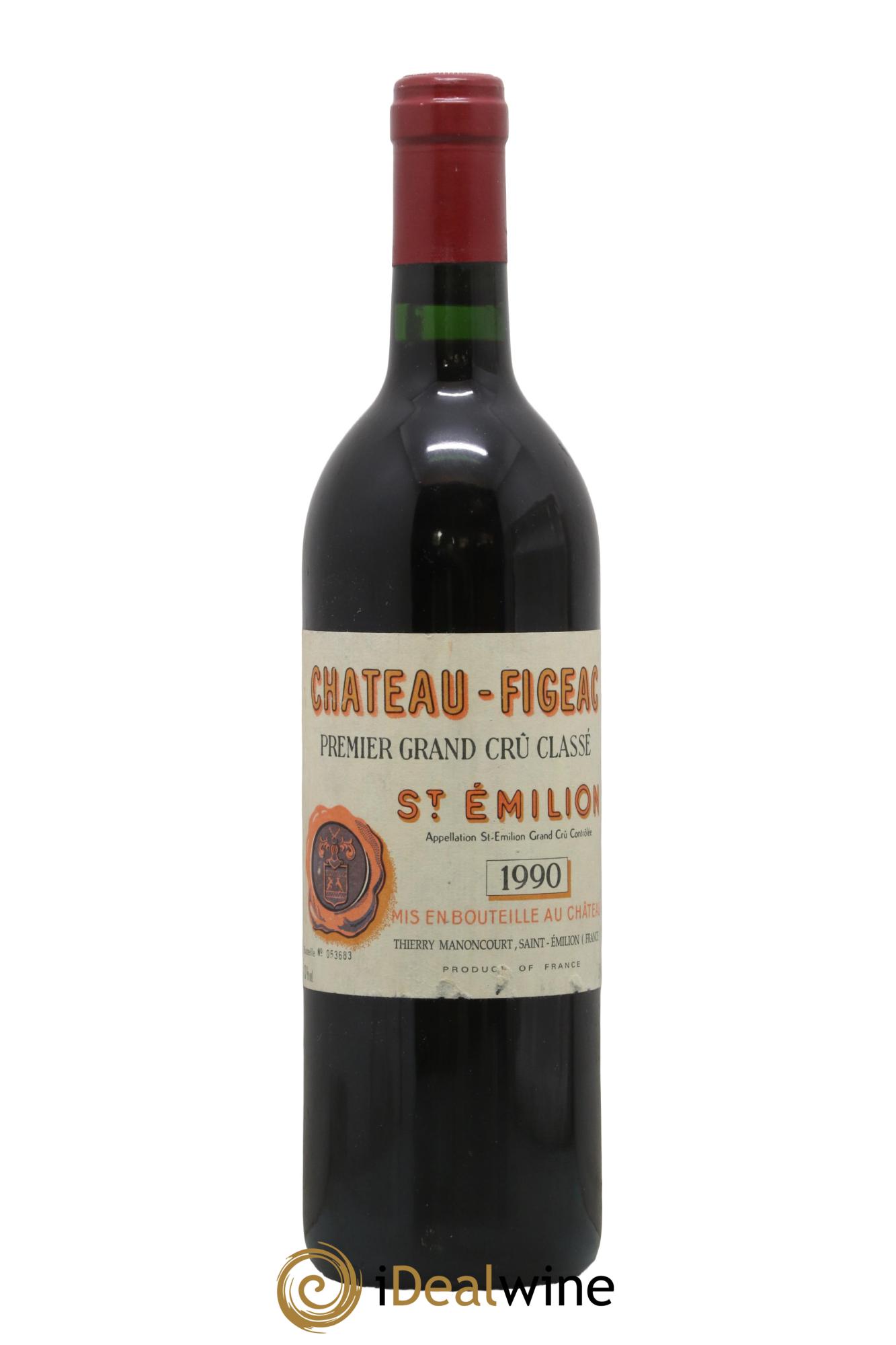 Château Figeac 1er Grand Cru Classé A 1990 - Lot de 1 bouteille - 0