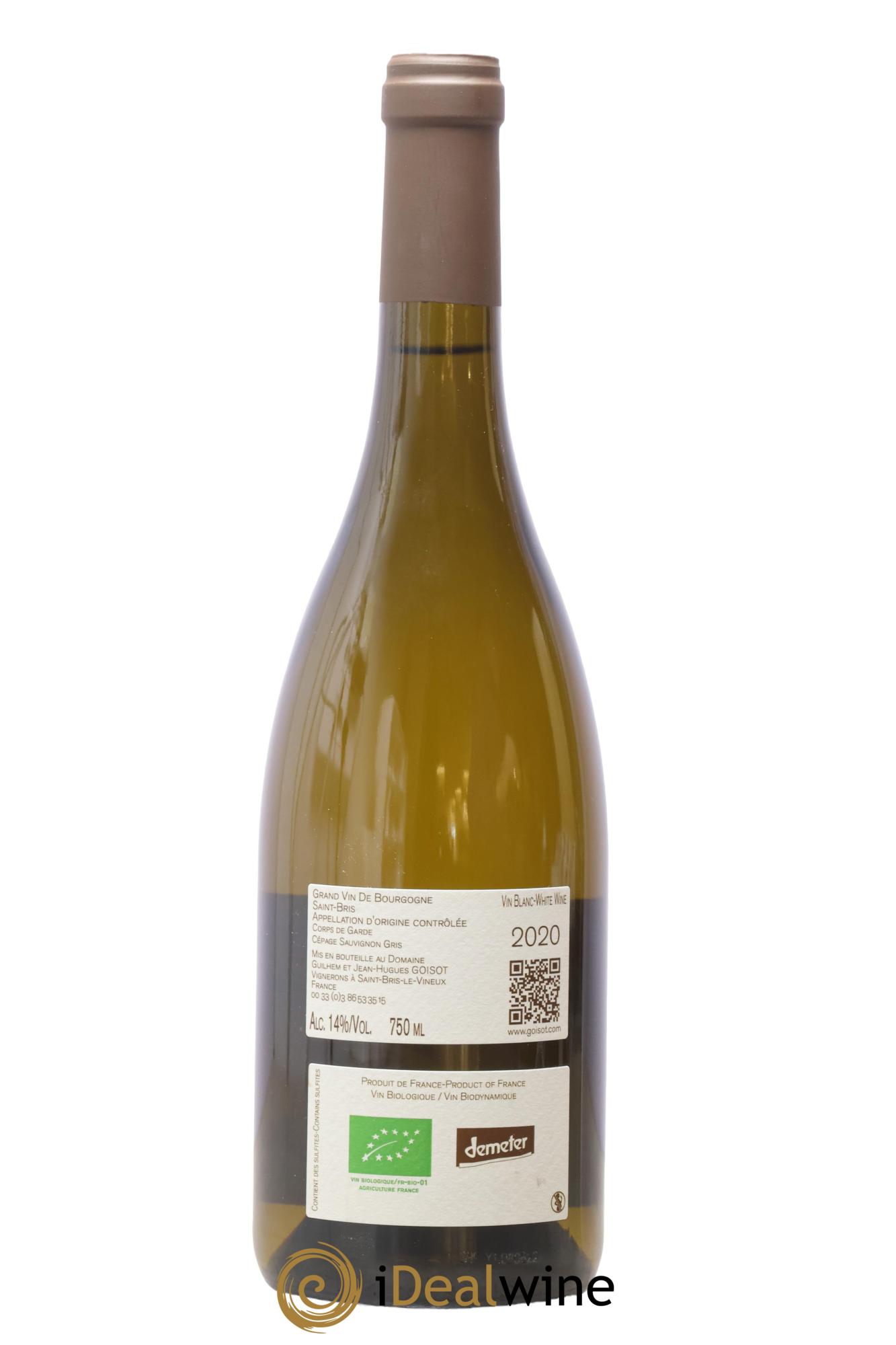 Saint-Bris Corps de Garde Goisot 2020 - Lot of 1 bottle - 1