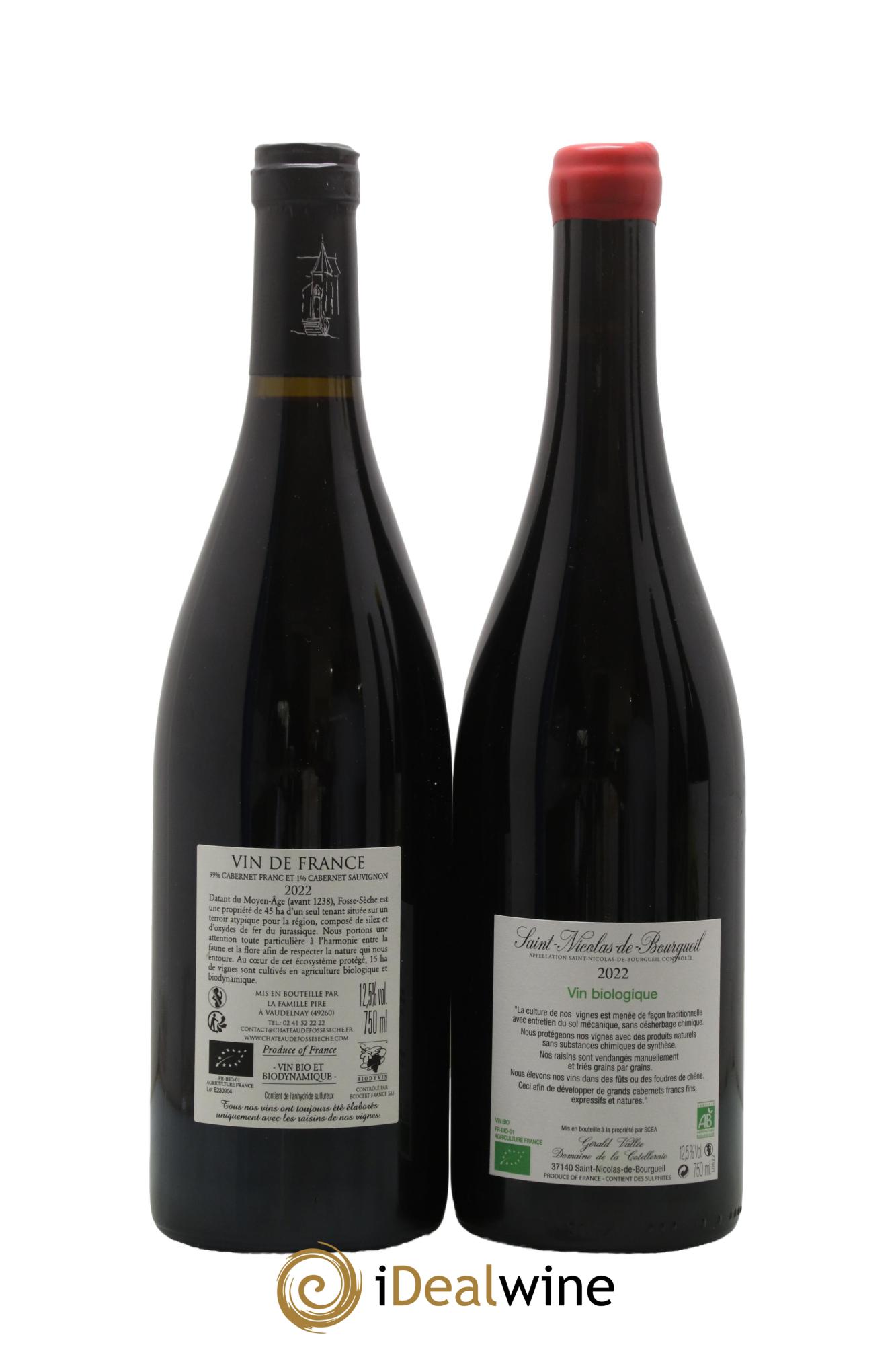 Assortiment de vins d'Anjou noir - Saumur - Bourgueil N°9 - Lot of 6 bottles - 3