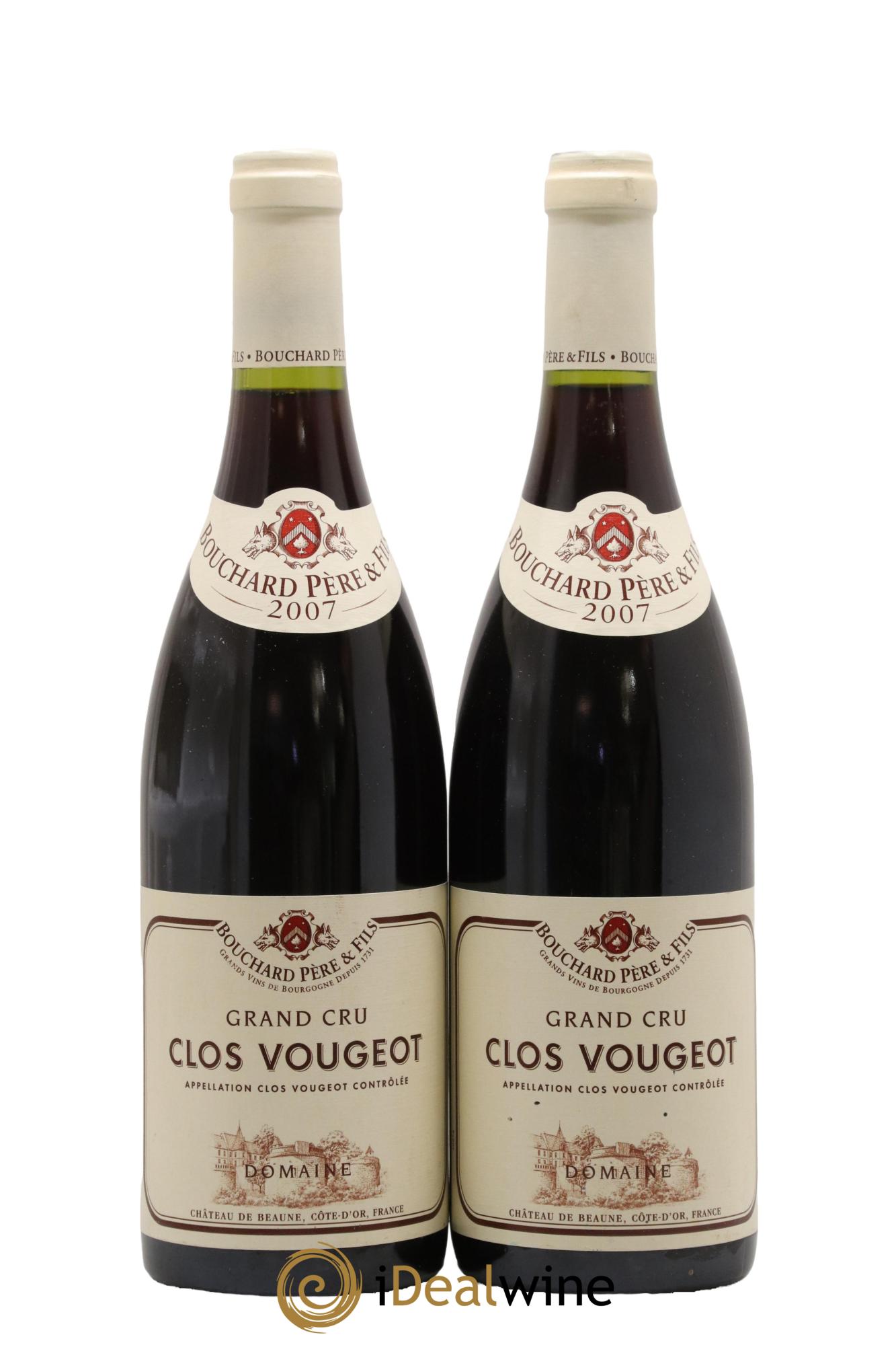 Clos de Vougeot Grand Cru Bouchard Père & Fils 2007 - Lot of 2 bottles - 0