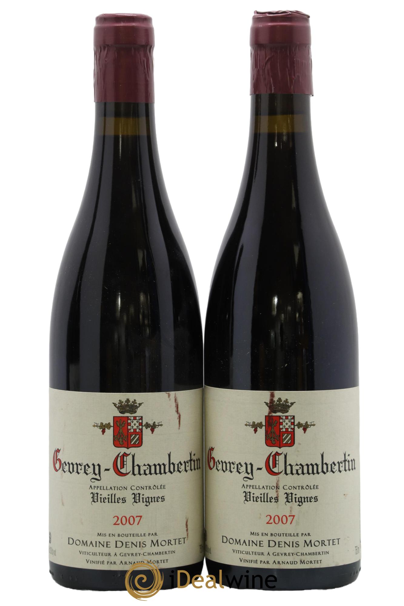 Gevrey-Chambertin Vieilles vignes Denis Mortet (Domaine) 2007 - Lot of 2 bottles - 0