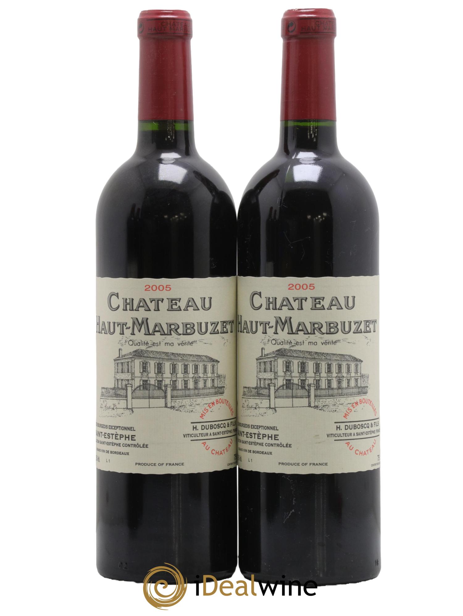 Château Haut Marbuzet 2005 - Lotto di 2 bottiglie - 0