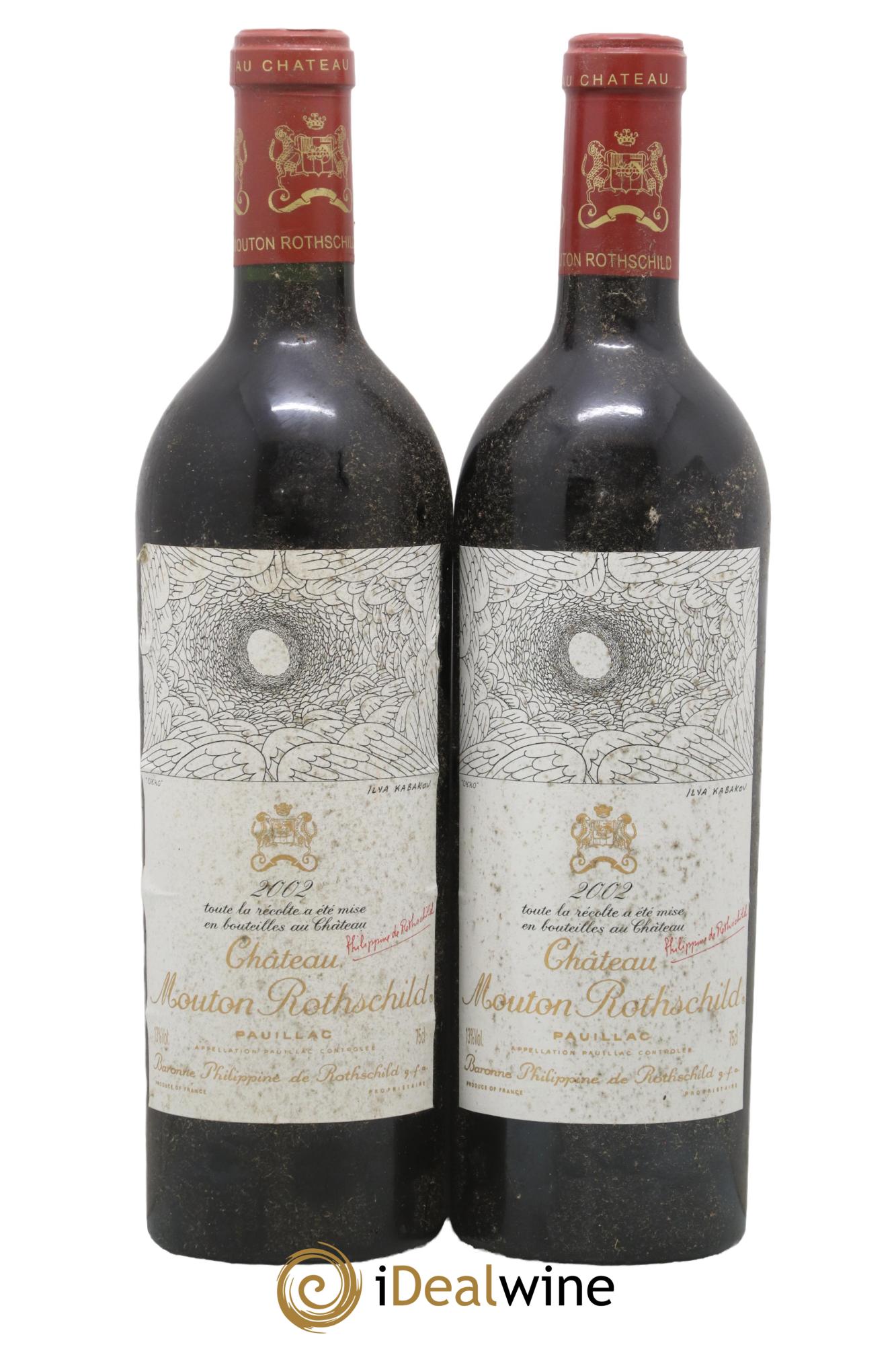 Château Mouton Rothschild 1er Grand Cru Classé 2002 - Lot of 2 bottles - 0