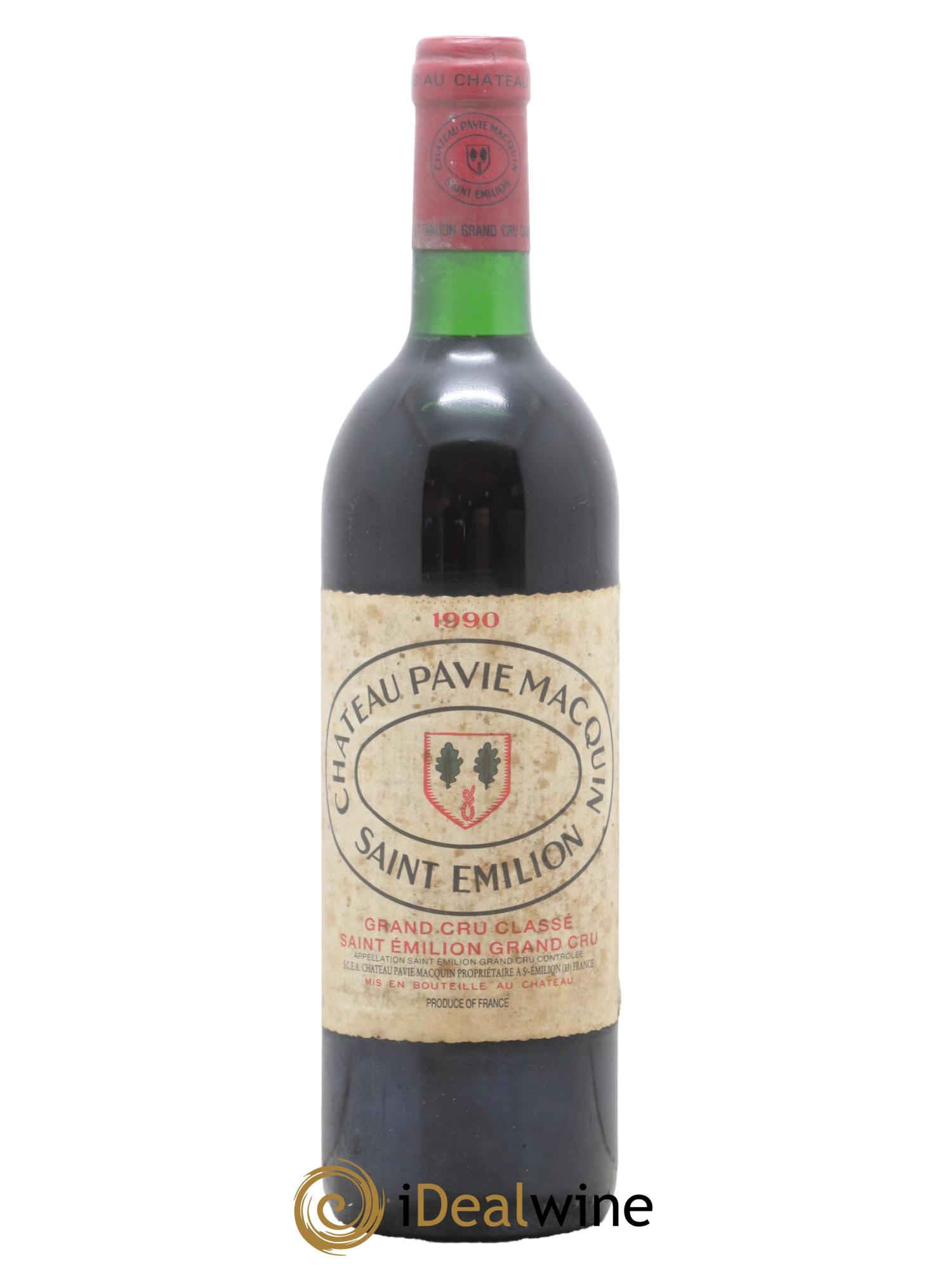 Château Pavie Macquin 1er Grand Cru Classé B 1990 - Lot de 1 bouteille - 0