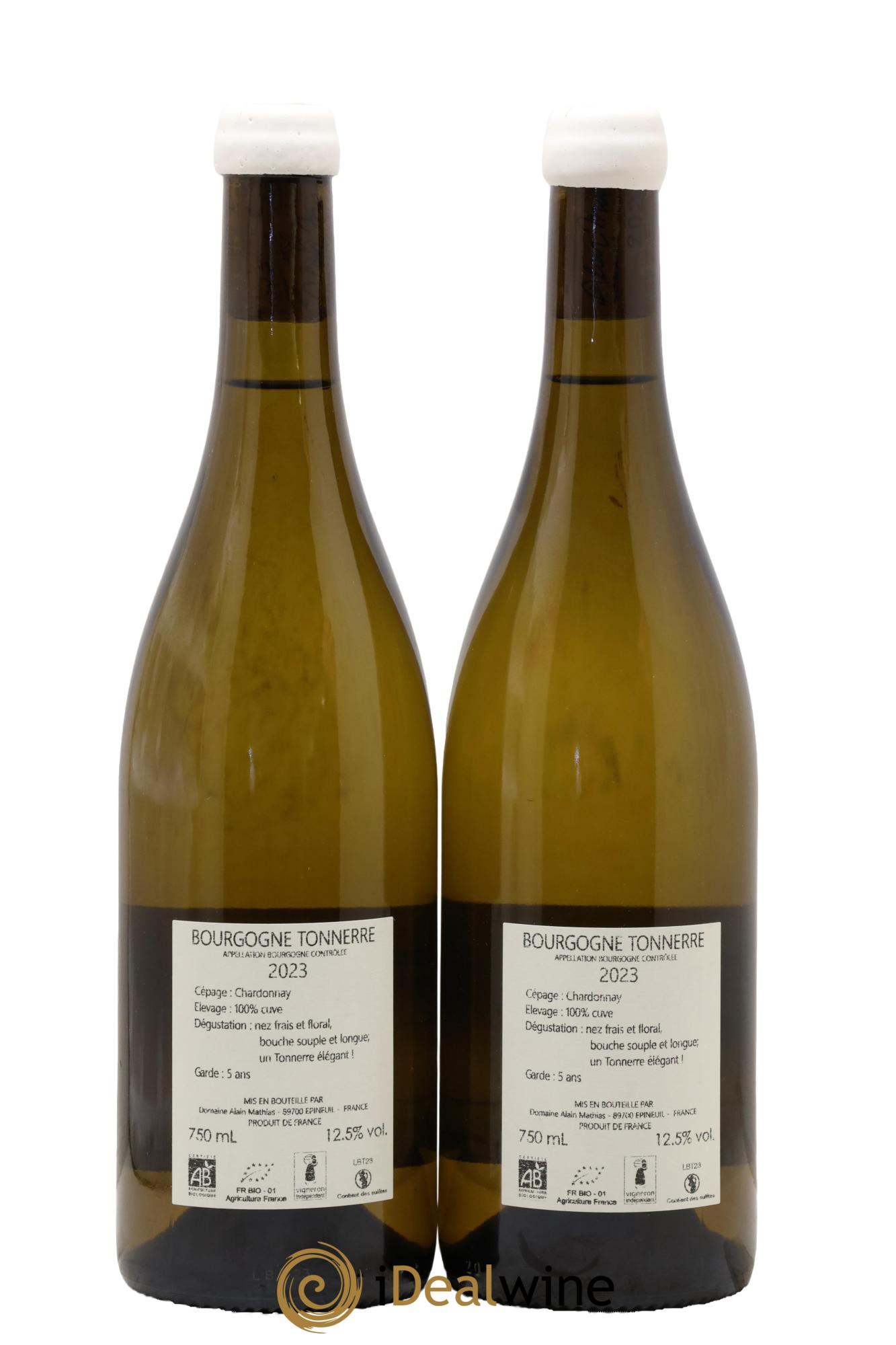 Bourgogne Tonnerre Domaine Alain Mathias 2023 - Lot de 2 bouteilles - 1