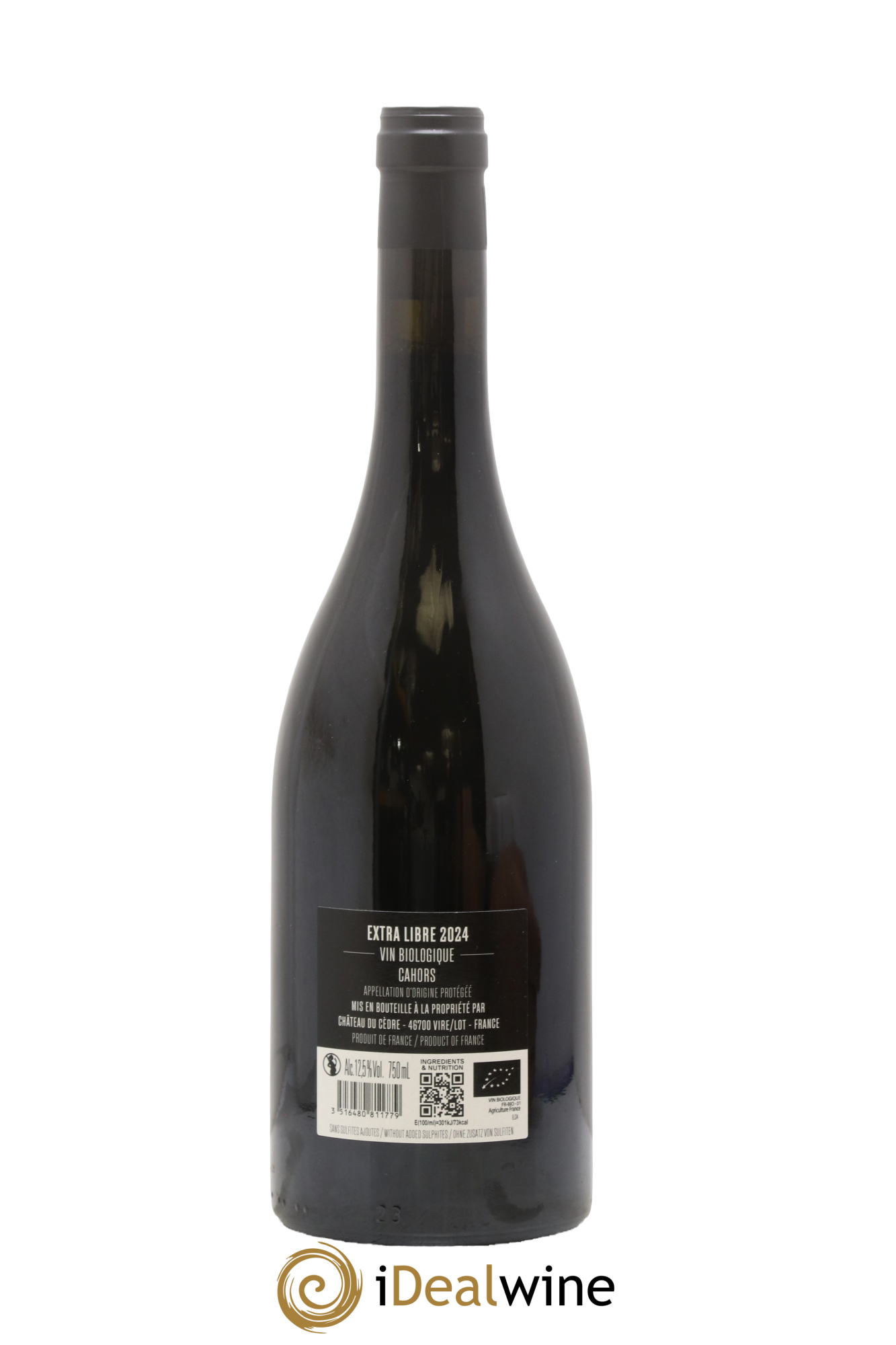Cahors Château du Cèdre Extra Libre Le Cèdre Pascal et Jean-Marc Verhaeghe 2024 - Lot de 1 bouteille - 1