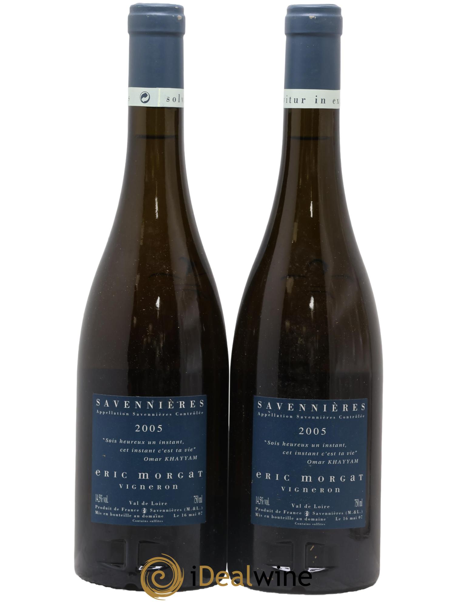 Savennières Cuvée de l'Enclos Domaine de la Monnaie Eric Morgat 2005 - Posten von 2 Flaschen - 1