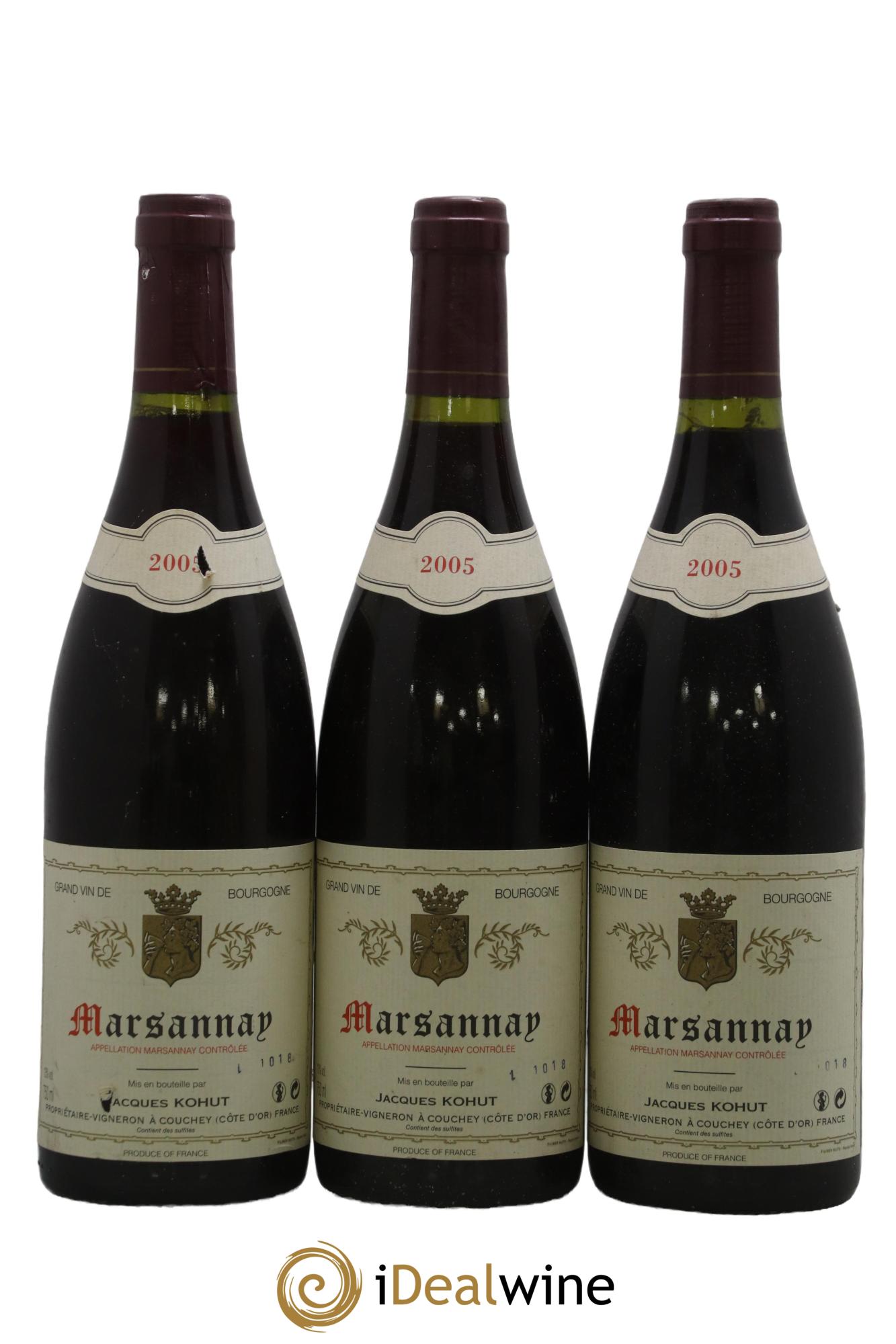 Marsannay Jacques Kohut 2005 - Posten von 3 Flaschen - 0