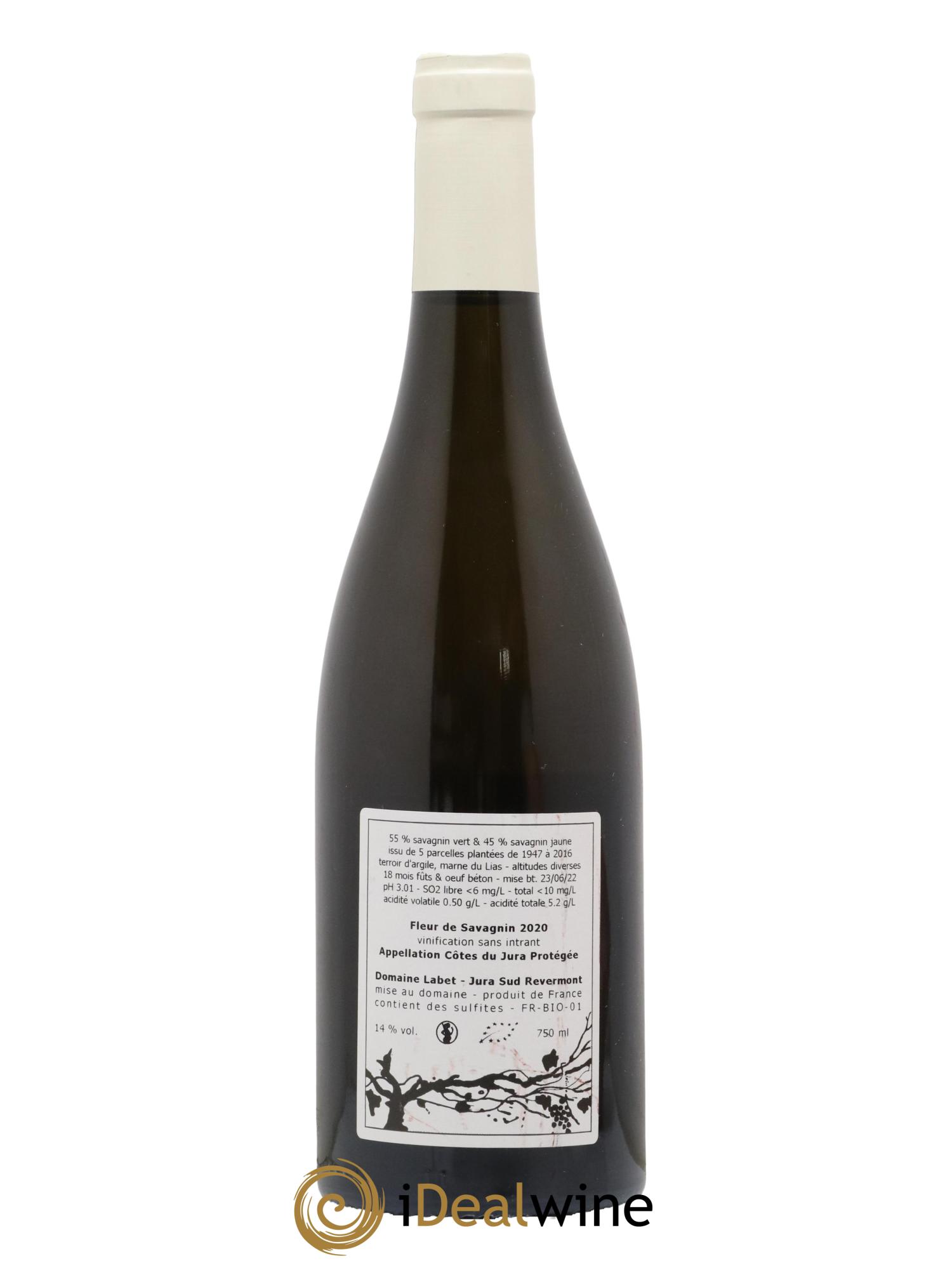 Côtes du Jura Fleur de Savagnin Romain - Julien - Charline Labet 2020 - Lot de 1 bouteille - 1