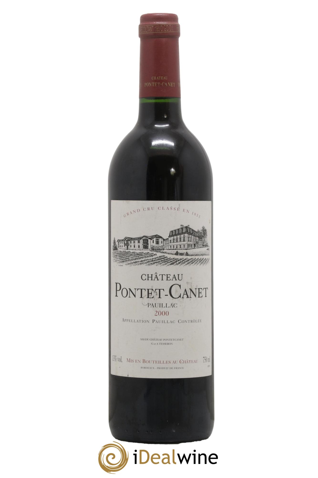 Château Pontet Canet 5ème Grand Cru Classé 2000 - Lot de 1 bouteille - 0