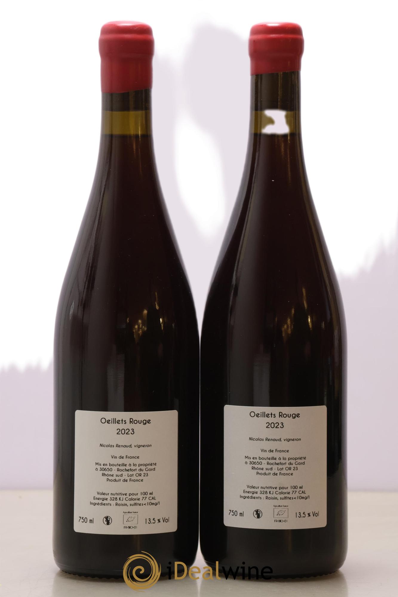 Vin de France Œillets Rouges Clos Des Grillons 2023 - Lot of 2 bottles - 1