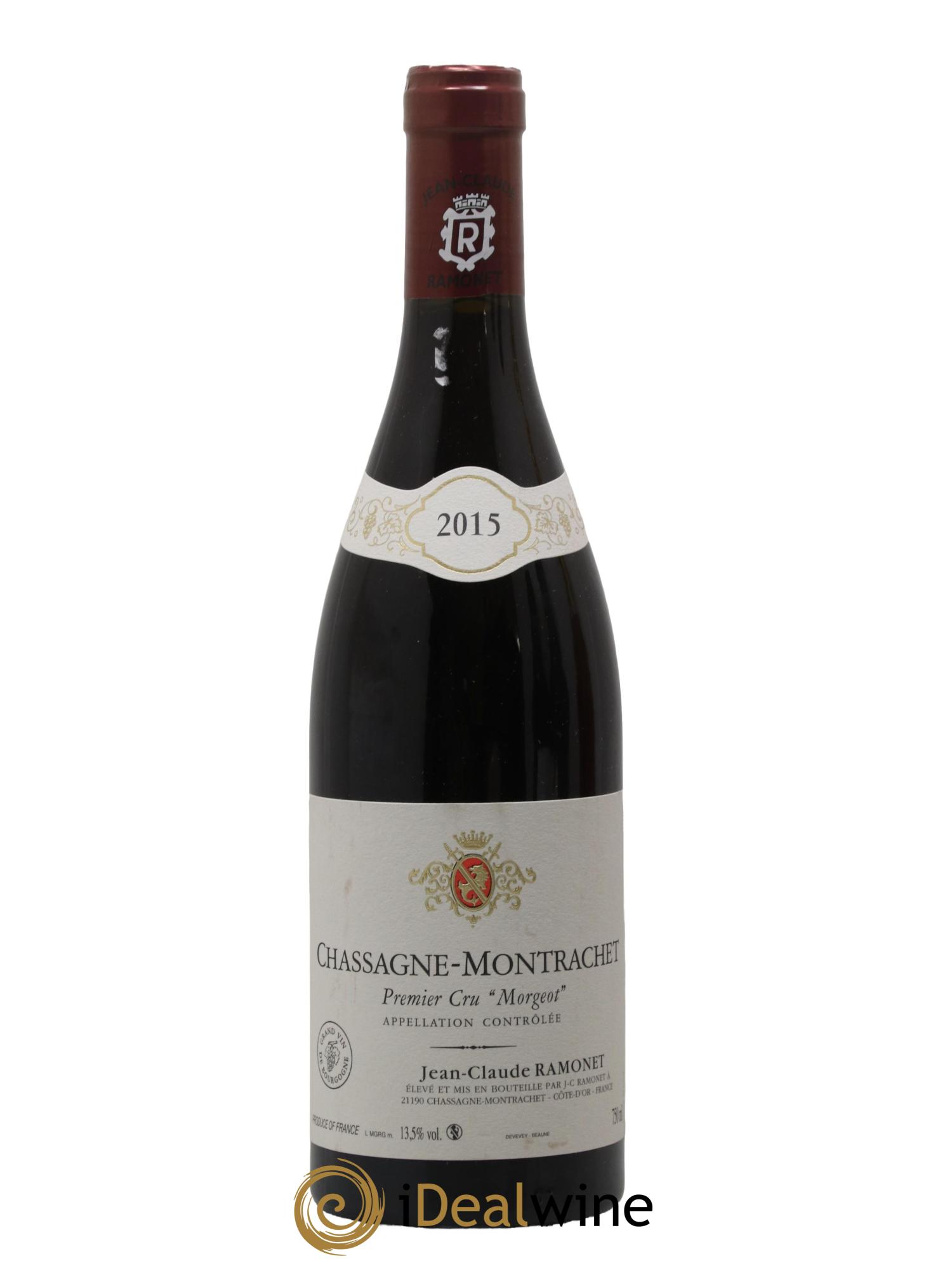 Chassagne-Montrachet 1er Cru Morgeot Ramonet (Domaine) 2015 - Lot de 1 bouteille - 0