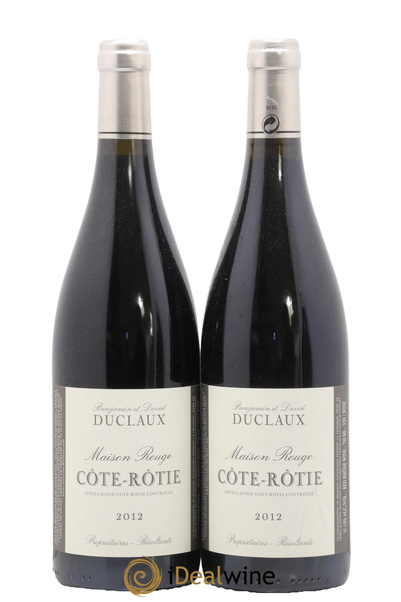 Côte-Rôtie Maison Rouge Domaine Duclaux 2012 - Lot de 2 bouteilles - 0