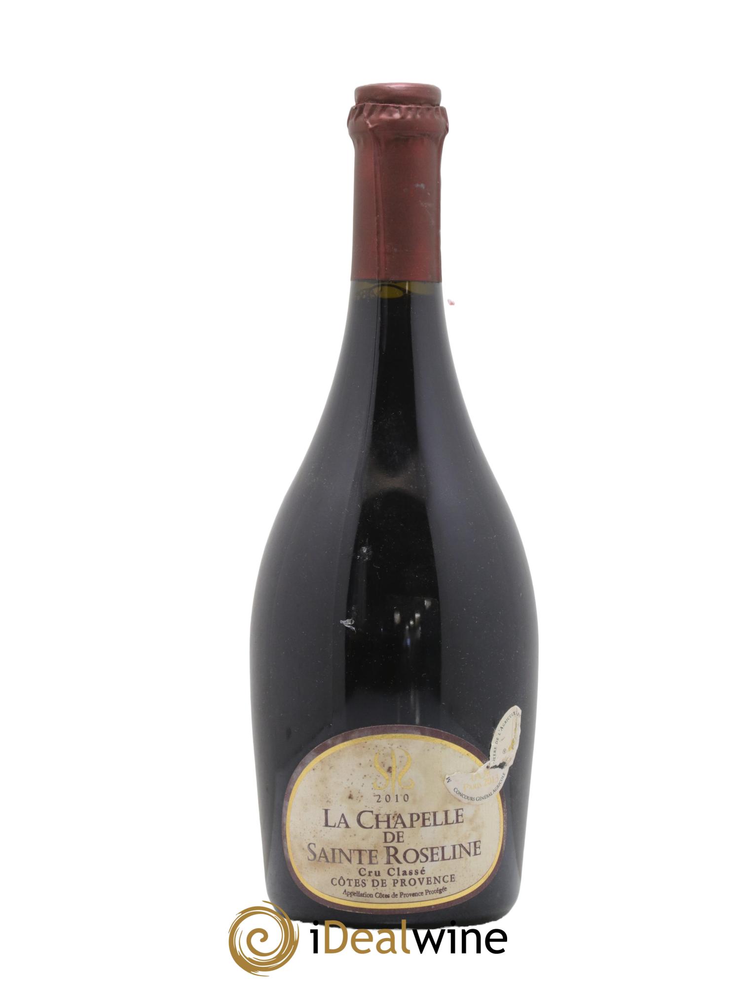 Côtes de Provence Château Sainte-Roseline La Chapelle 2010 - Lot de 1 bouteille - 0