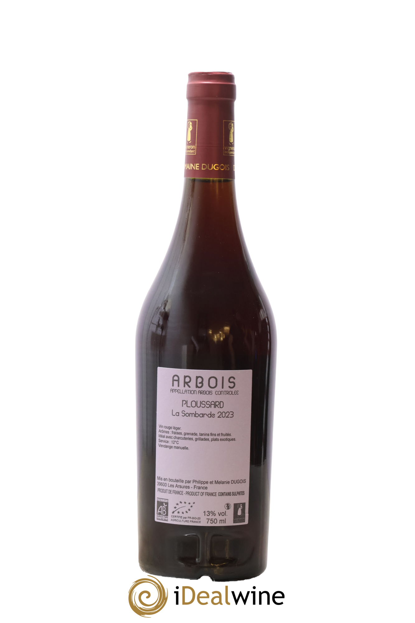 Arbois Ploussard La Sombarde Domaine Dugois 2023 - Posten von 1 Flasche - 1