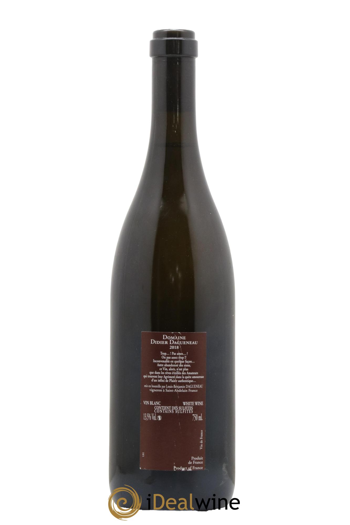 Vin de France (anciennement Pouilly-Fumé) Pur Sang Dagueneau (Domaine Didier - Louis-Benjamin) 2018 - Lotto di 1 bottiglia - 1