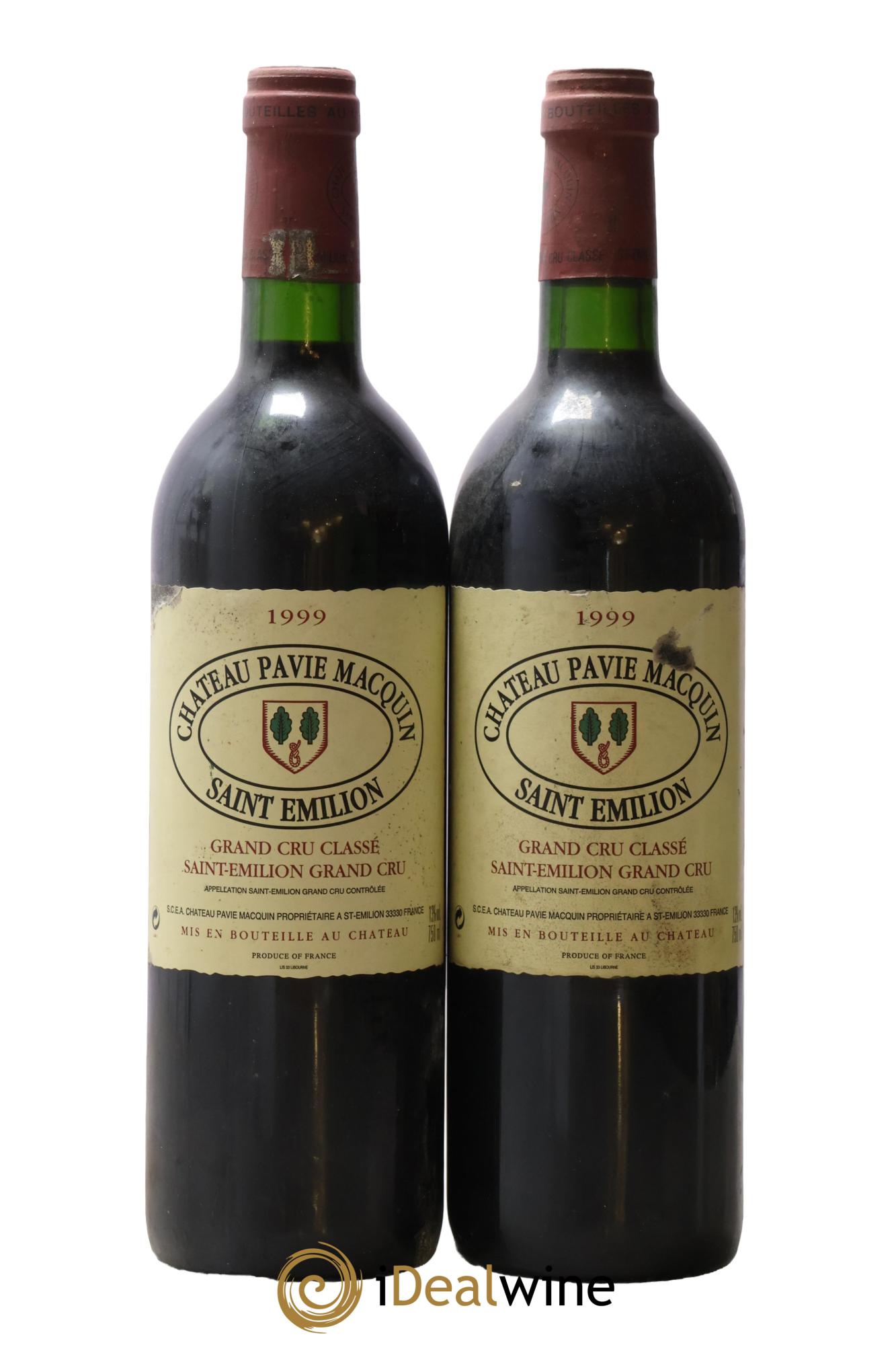 Château Pavie Macquin 1er Grand Cru Classé B 1999 - Lot de 2 bouteilles - 0