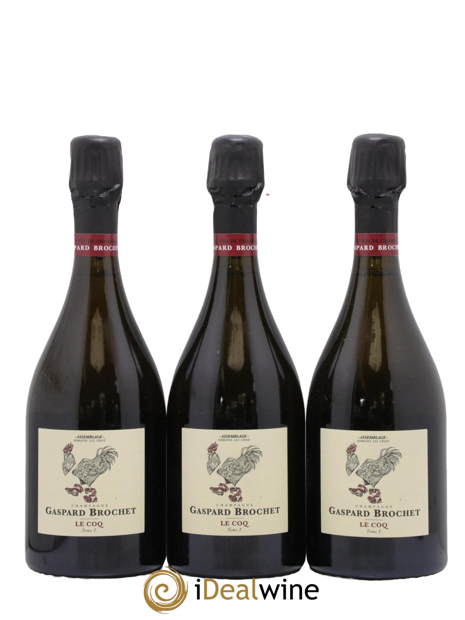 Champagne Tome I Le Coq Gaspard Brochet - Lot de 3 bouteilles - 0