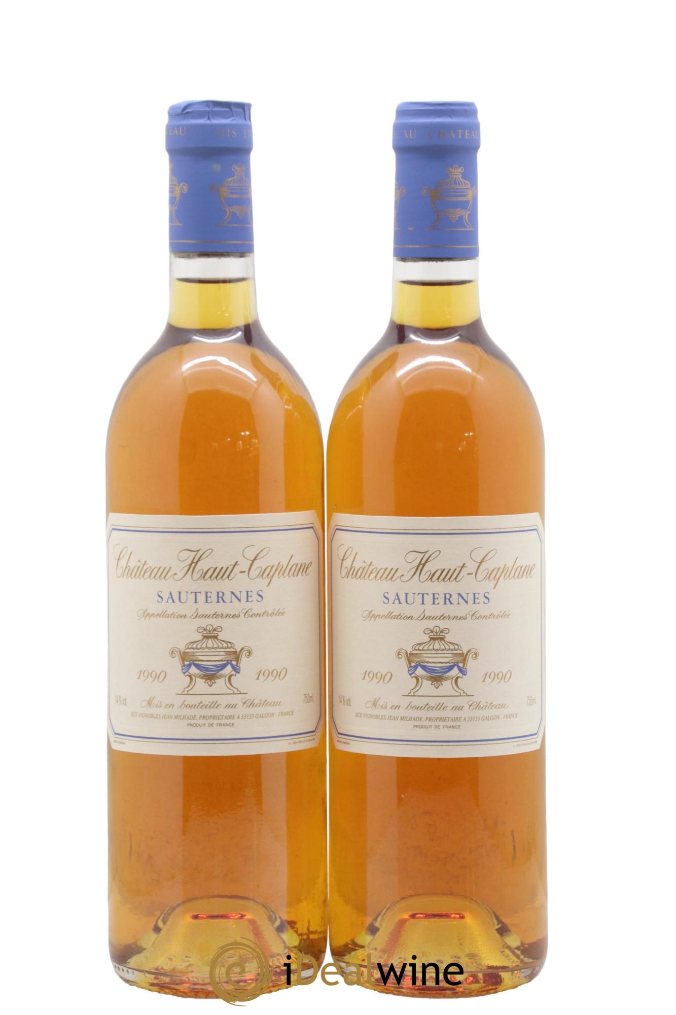Sauternes Château Haut Caplane 1990 - Posten von 2 Flaschen - 0