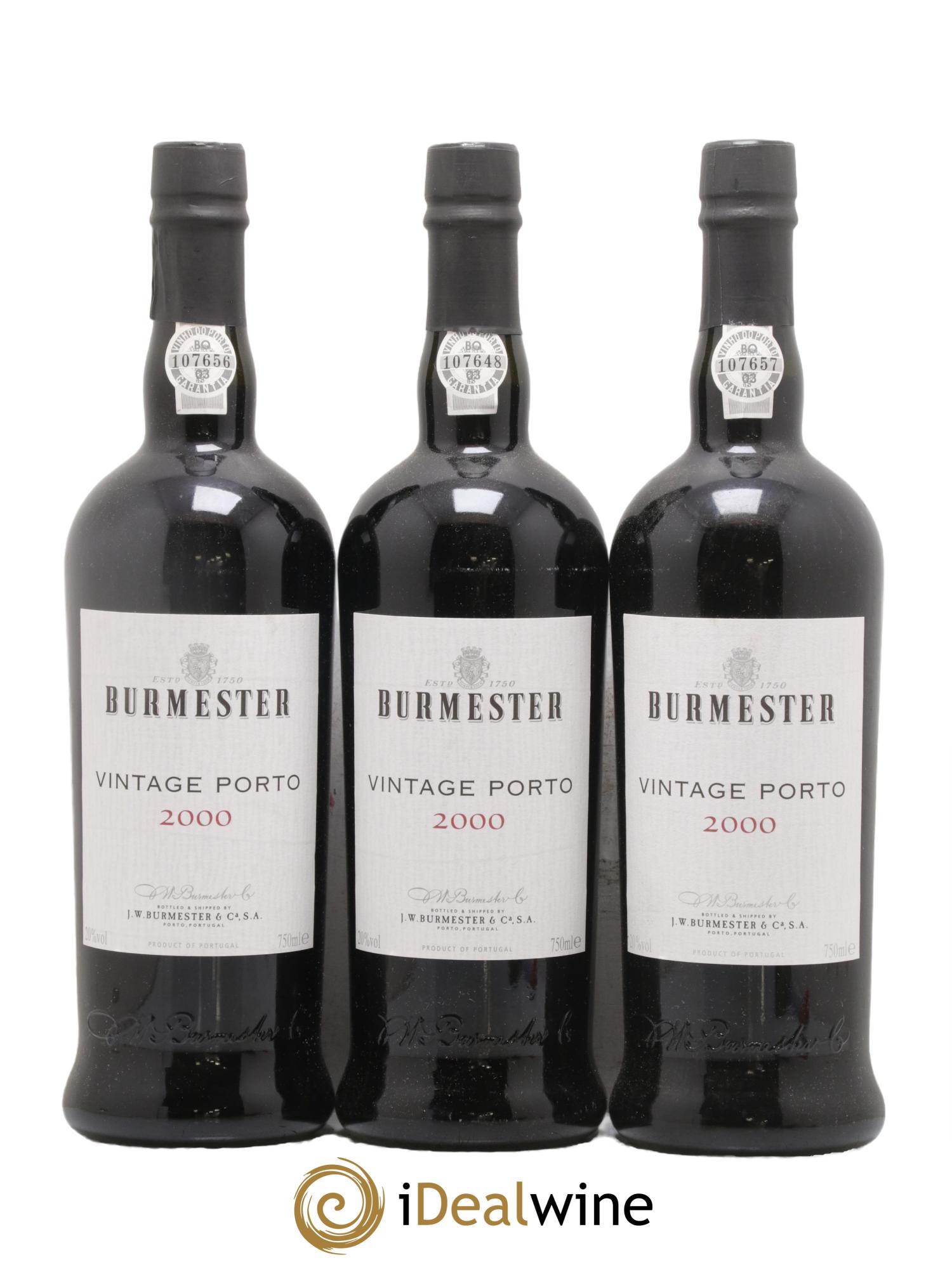 Porto Burmester Vintage 2000 - Lot de 3 bouteilles - 0