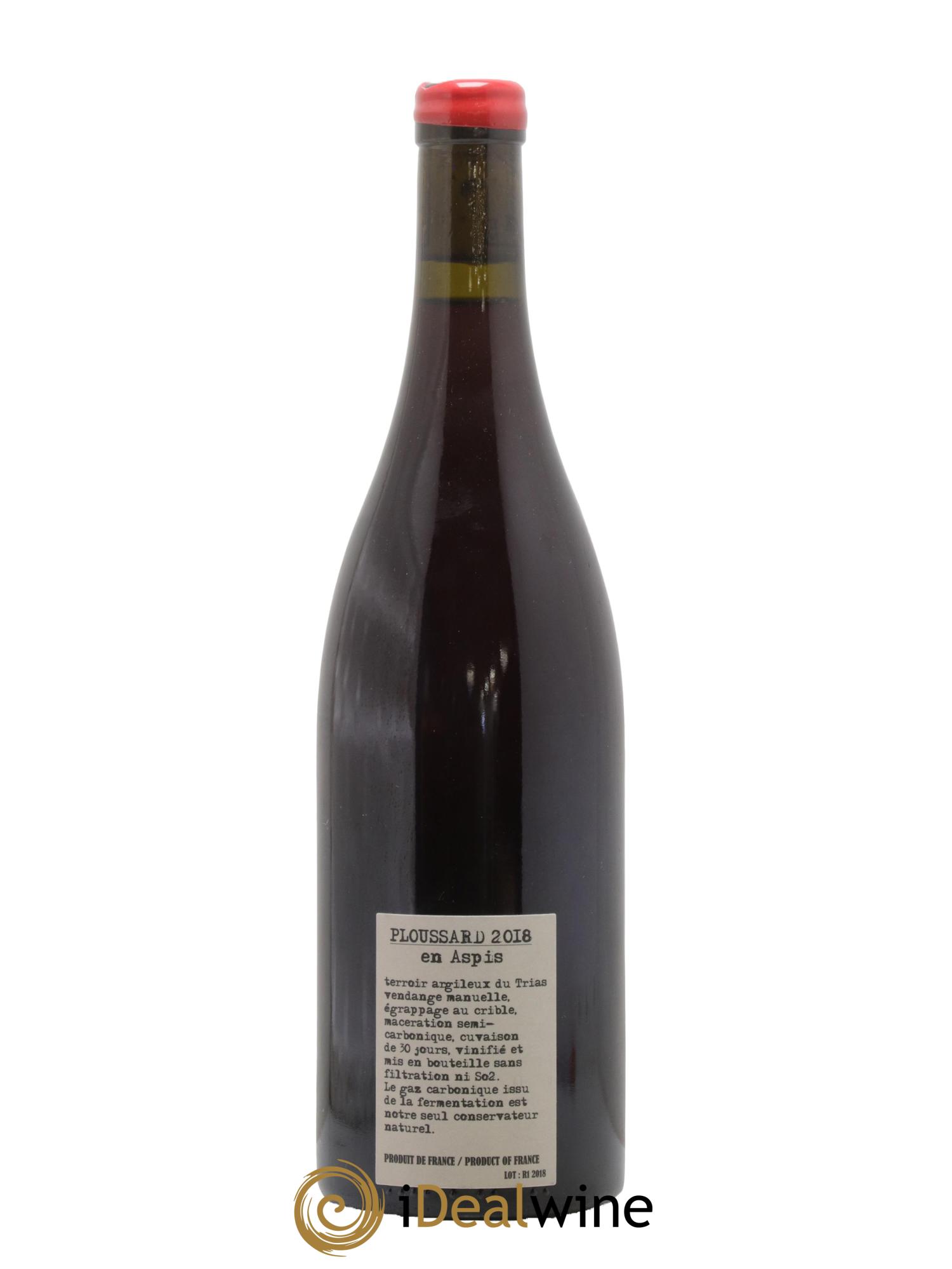 Arbois-Pupillin Ploussard En Aspis Adeline Houillon & Renaud Bruyère 2018 - Lot de 1 bouteille - 1