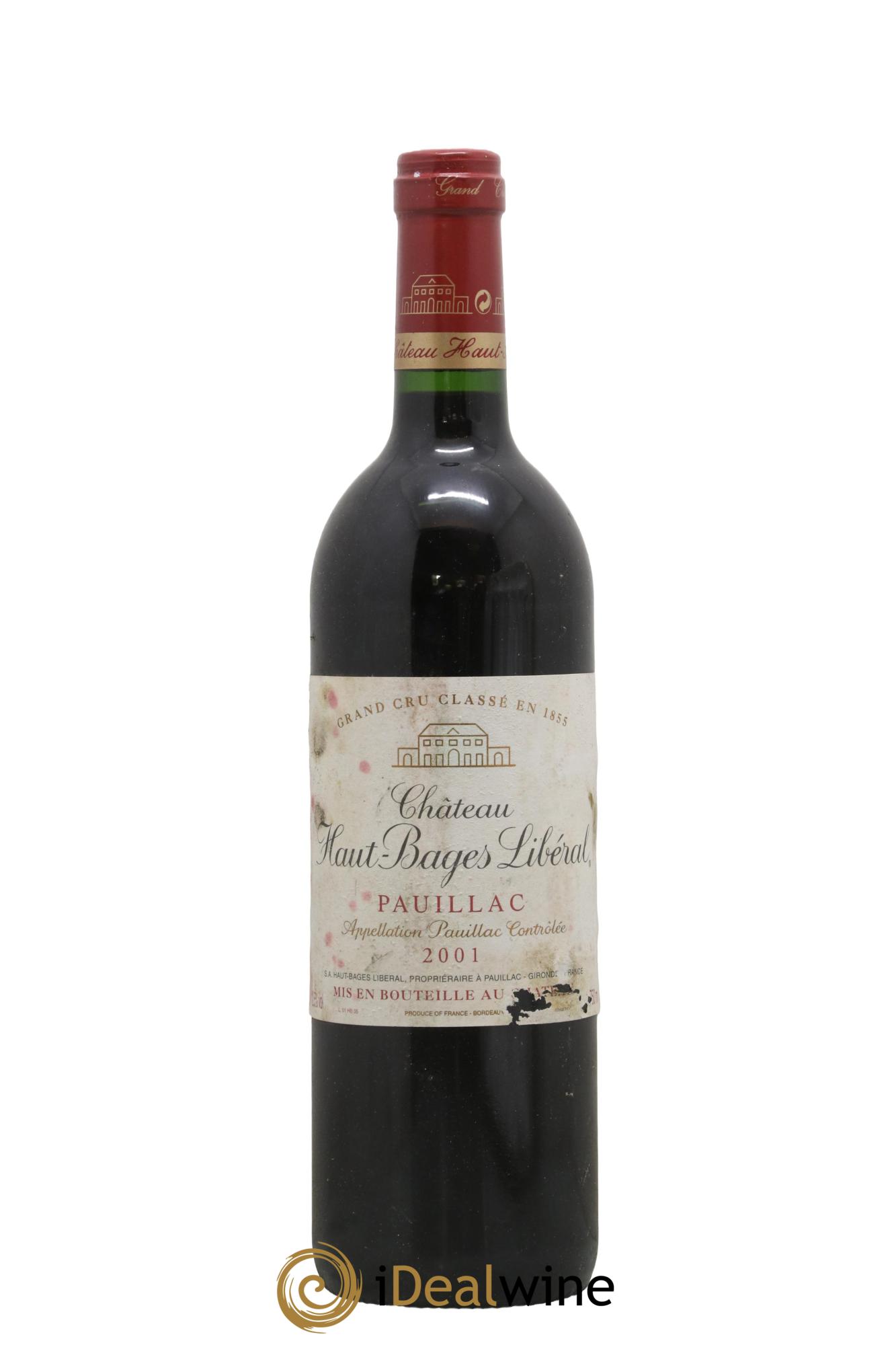 Château Haut Bages Libéral 5ème Grand Cru Classé 2001 - Lot de 1 bouteille - 0