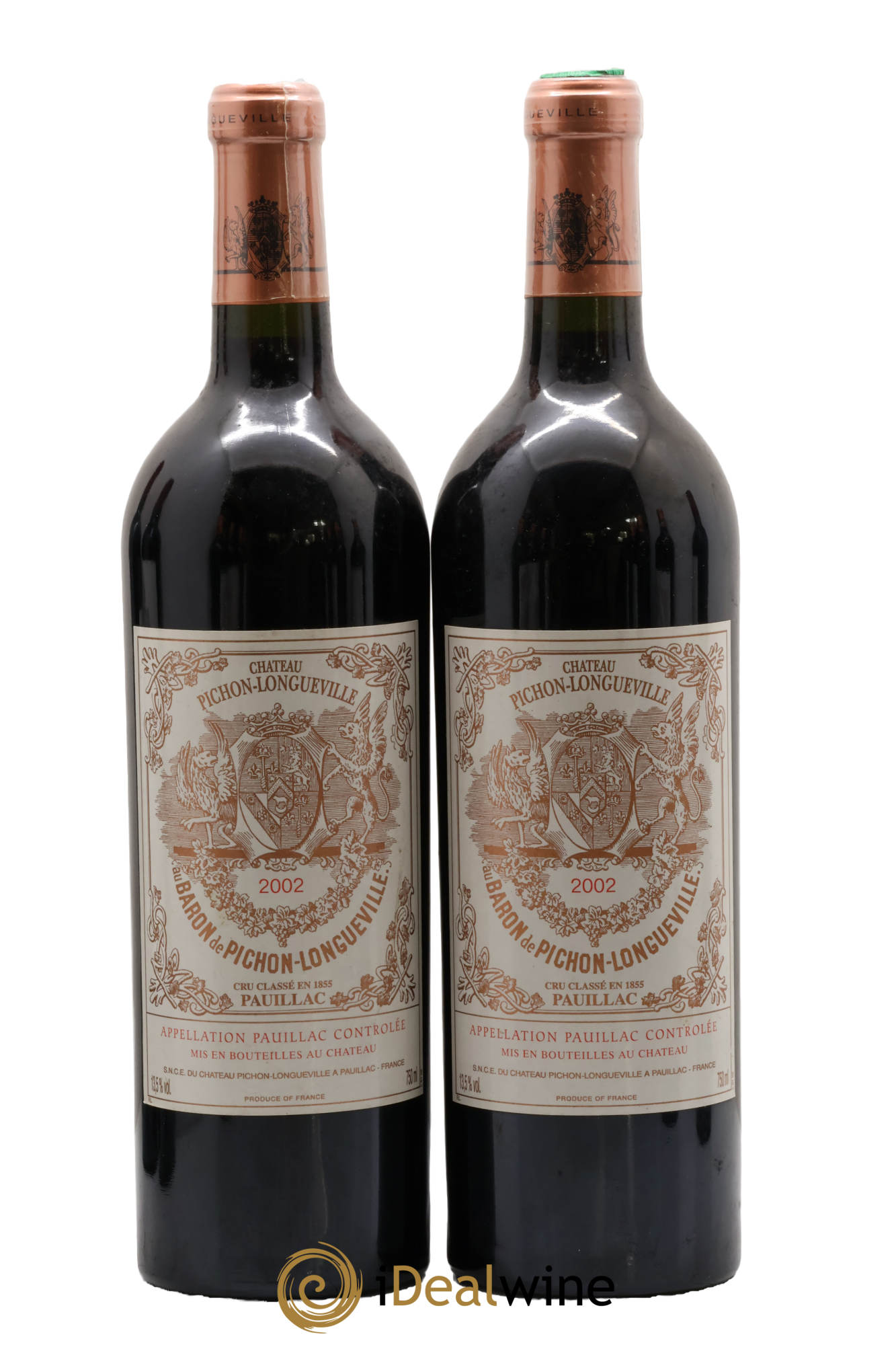 Pichon Longueville Baron 2ème Grand Cru Classé 2002 - Lotto di 2 bottiglie - 0