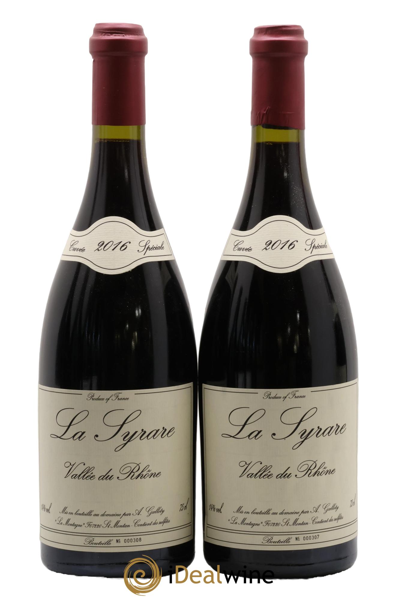 Côtes du Vivarais La Syrare Gallety (Domaine) 2016 - Lotto di 2 bottiglie - 0