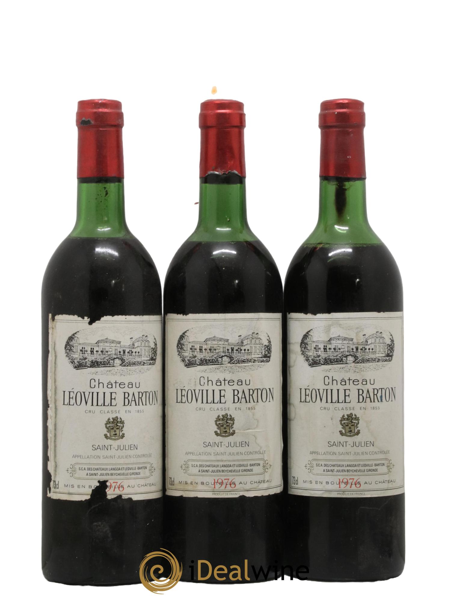 Château Léoville Barton 2ème Grand Cru Classé 1976 - Lot de 3 bouteilles - 0