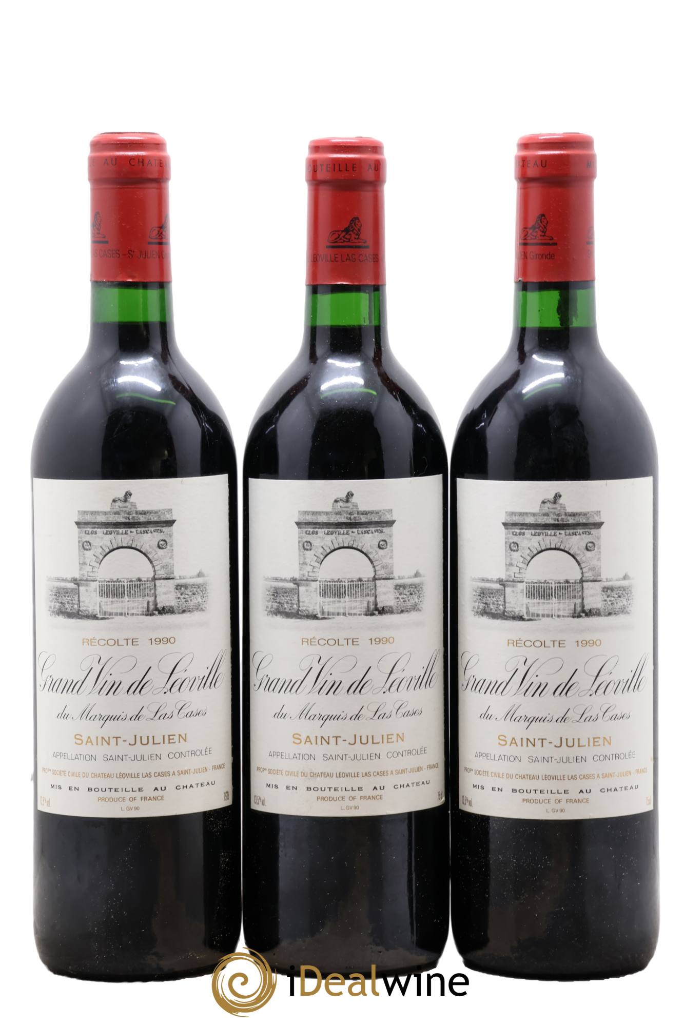 Château Léoville Las Cases 2ème Grand Cru Classé 1990 - Lot de 3 bouteilles - 0