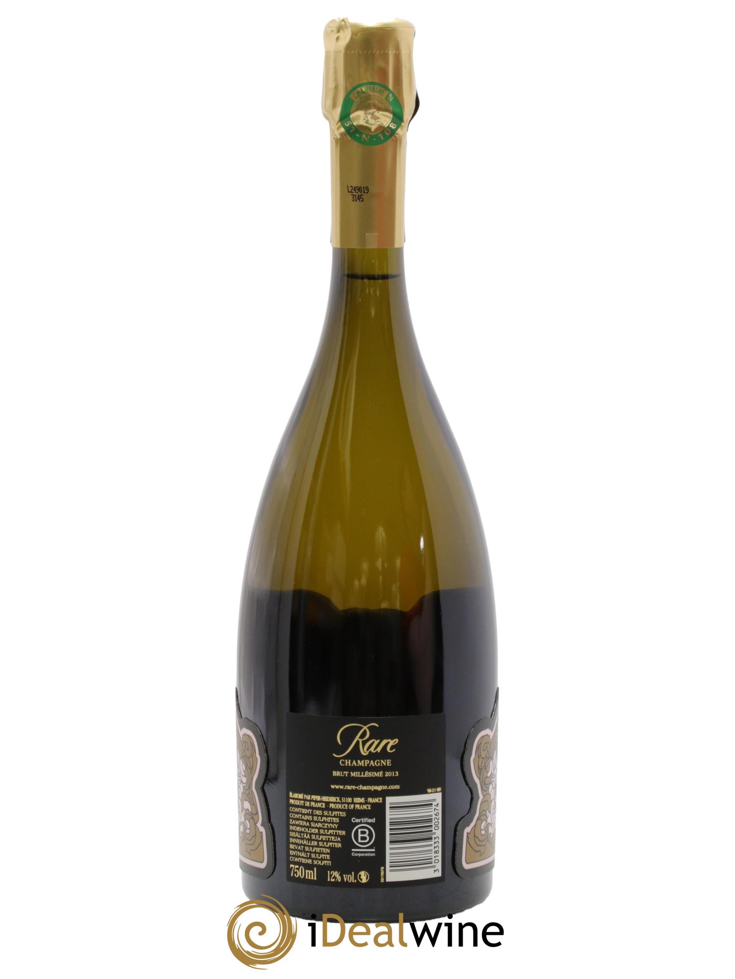 Rare Piper Heidsieck 2013 - Lot de 1 bouteille - 1