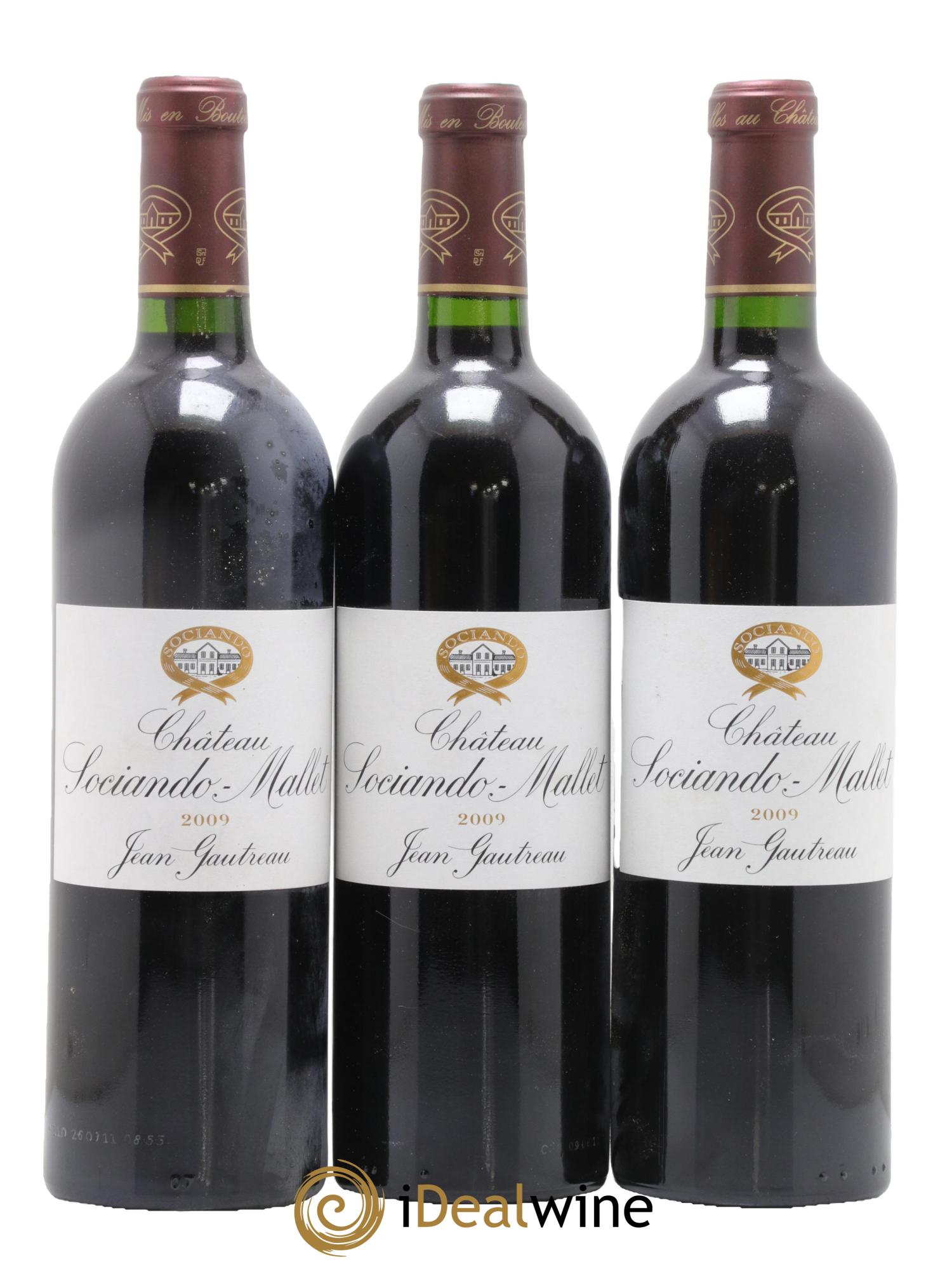 Château Sociando Mallet 2009 - Posten von 3 Flaschen - 0