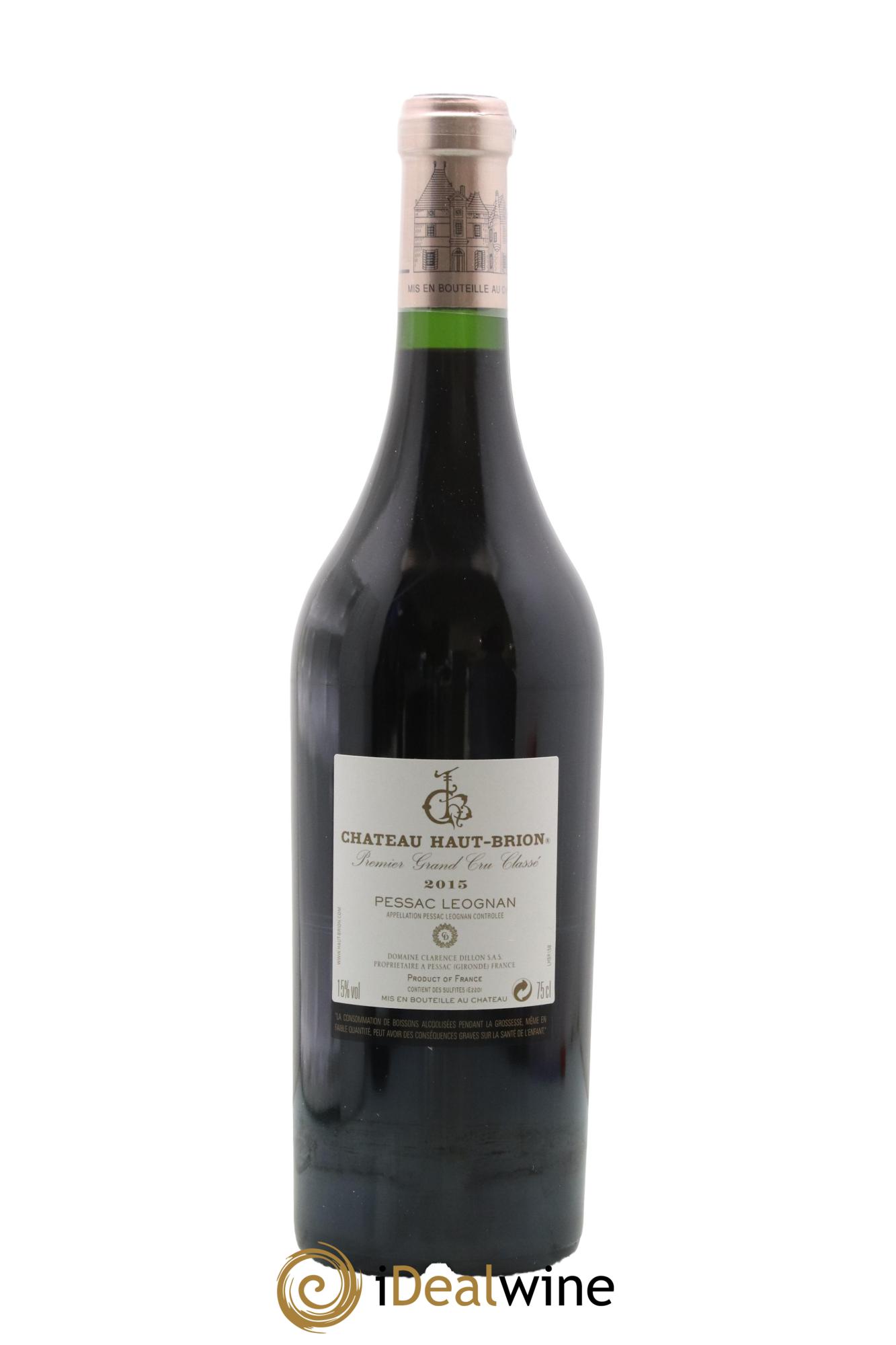 Château Haut Brion 1er Grand Cru Classé 2015 - Lot de 1 bouteille - 2