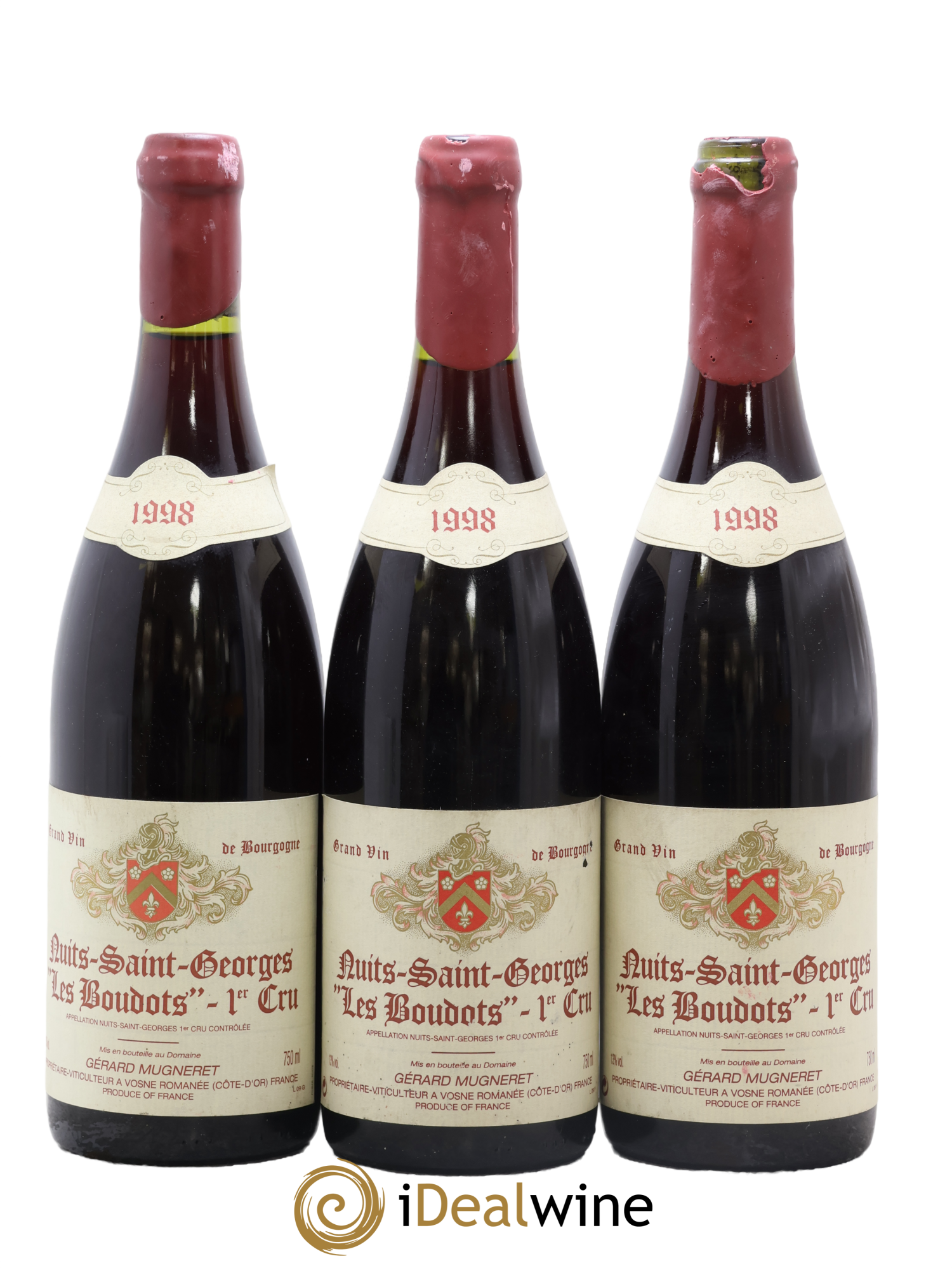 Nuits-Saint-Georges 1er Cru Les Boudots Gérard Mugneret 1998 - Lot de 3 bouteilles - 0