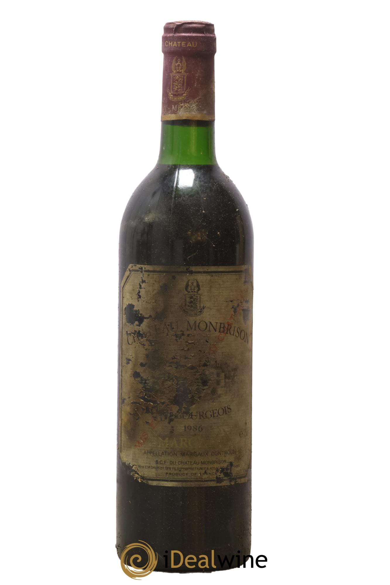Château Monbrison 1986 - Lot de 1 bouteille - 0