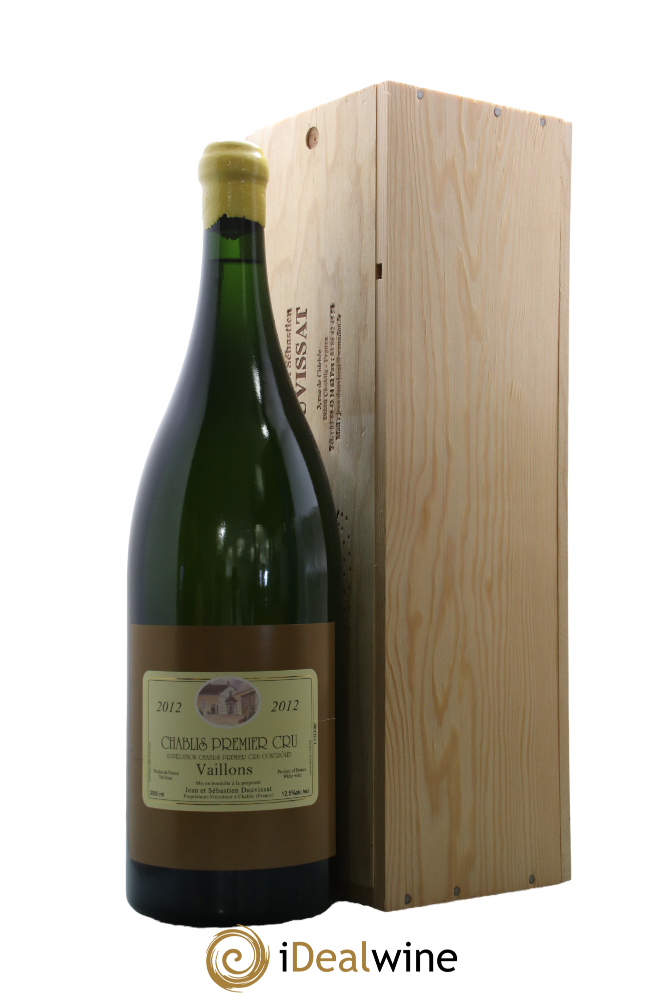 Chablis 1er Cru Vaillons Jean et Sebastien Dauvissat 2012 - Lotto di 1 jéroboam - 0