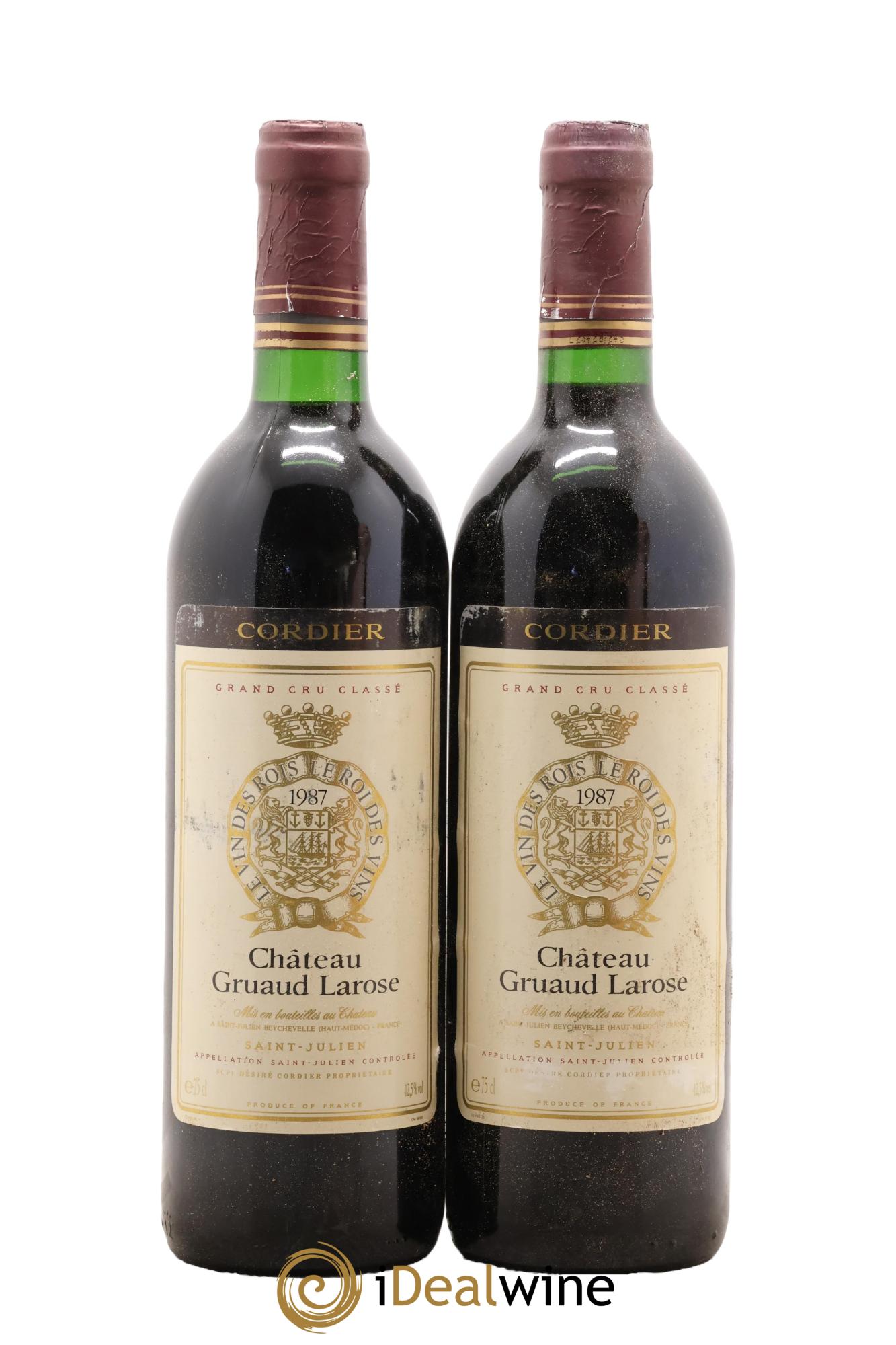 Château Gruaud Larose 2ème Grand Cru Classé 1987 - Lot de 2 bouteilles - 0