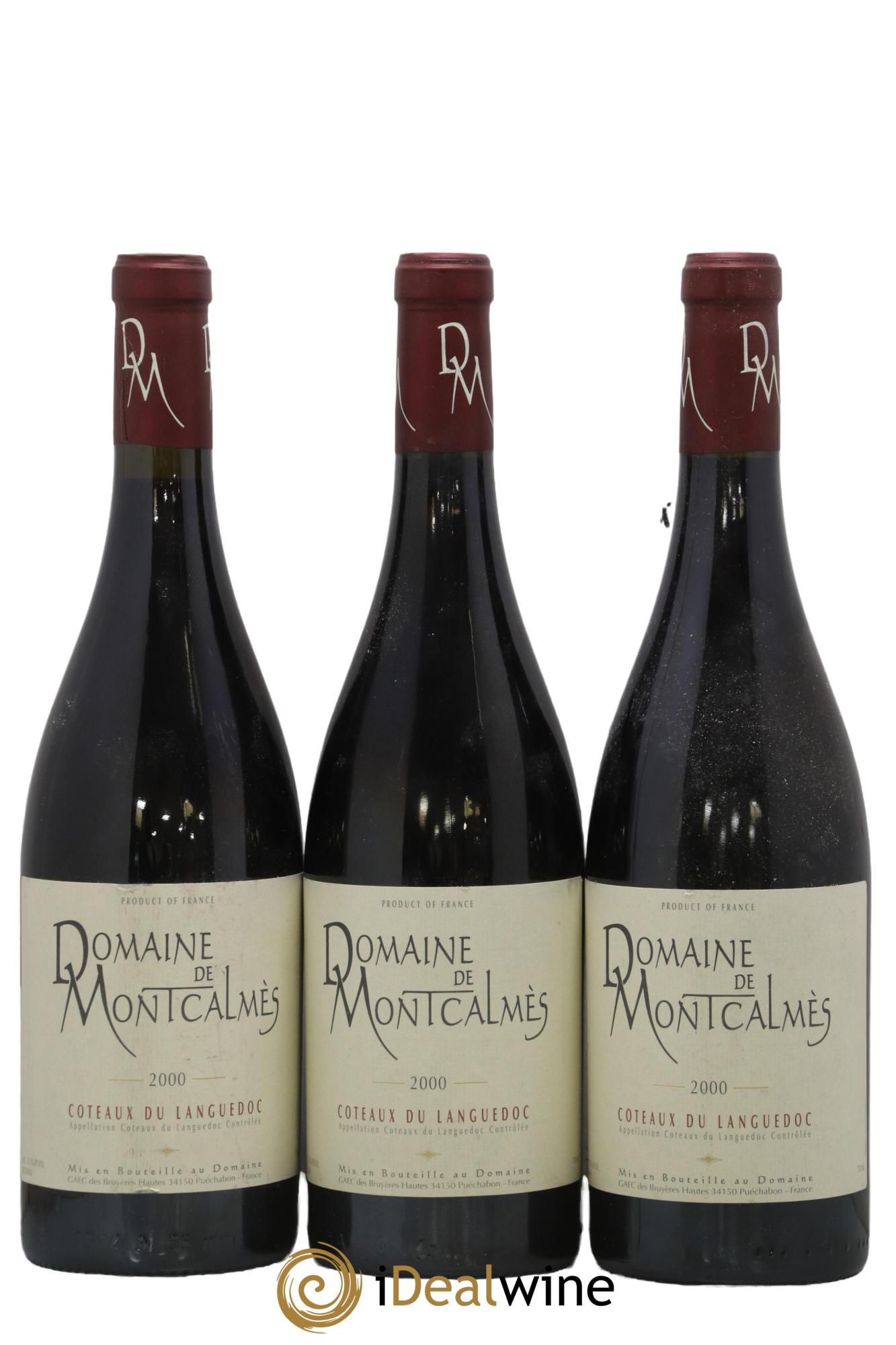 Coteaux du Languedoc Domaine de Montcalmès Frédéric Pourtalié 2000 - Lotto di 3 bottiglie - 0