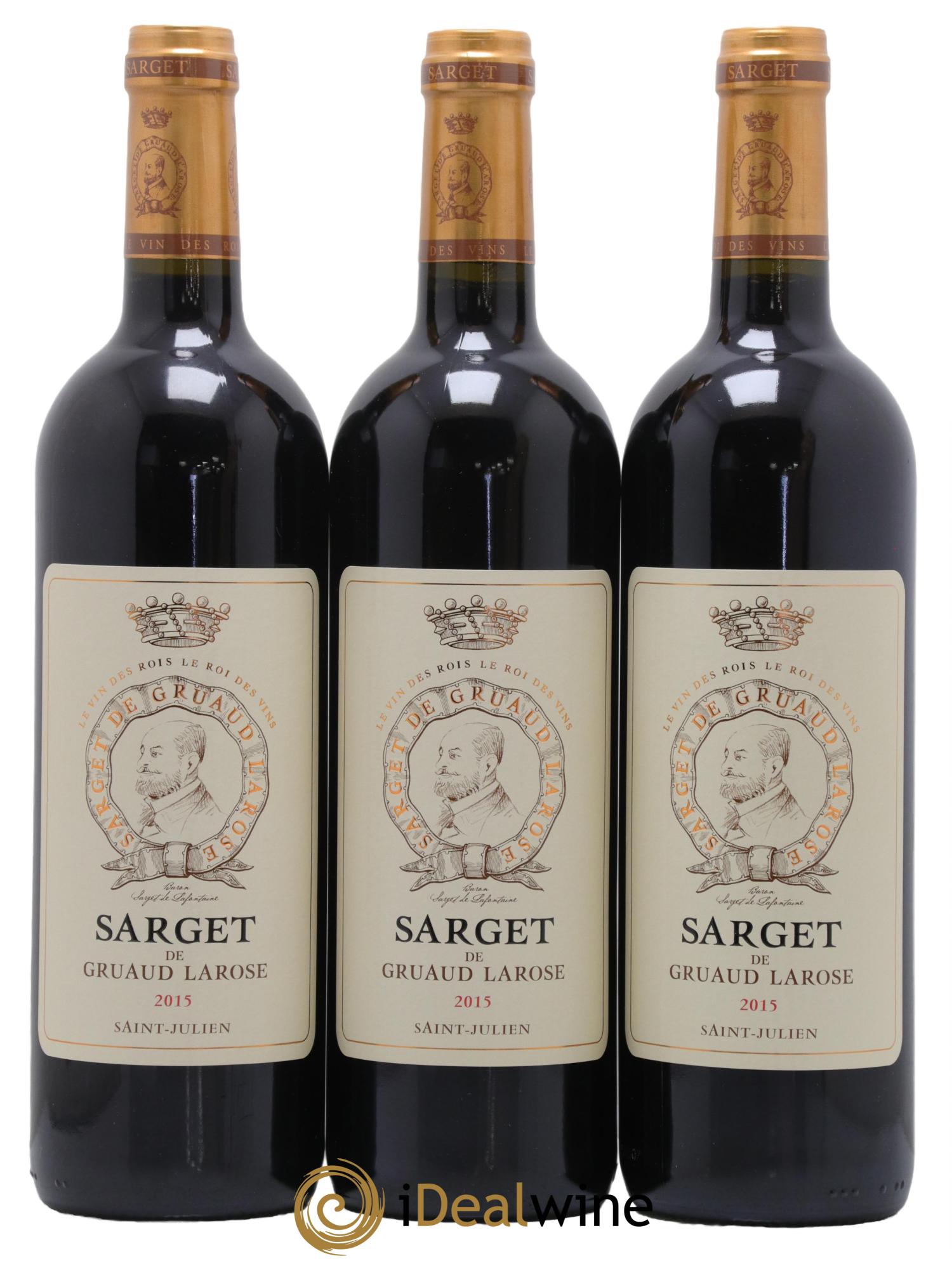 Sarget de Gruaud Larose Second Vin 2015 - Lot de 3 bouteilles - 0
