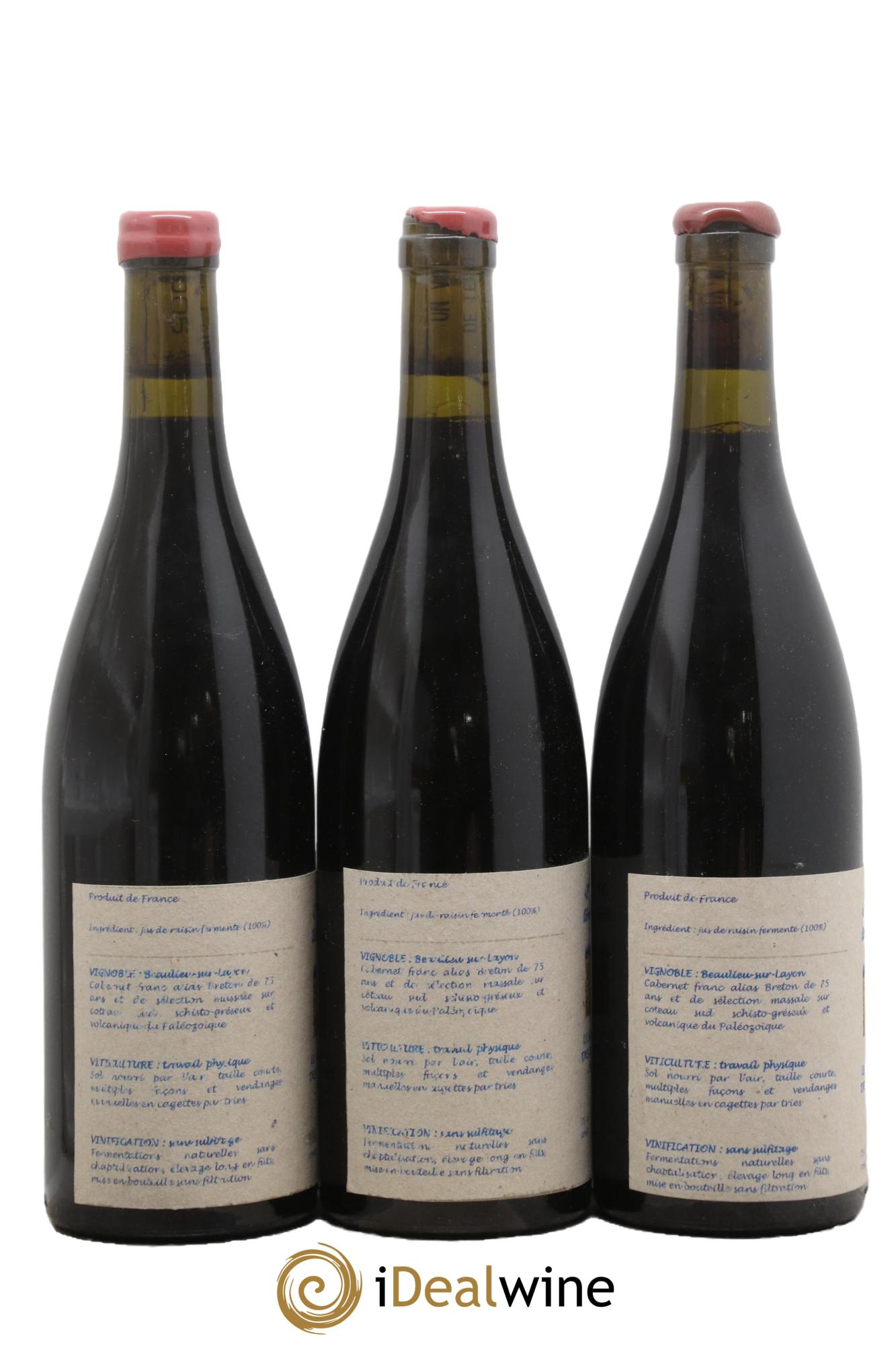 Vin de France Un vin de Terre Libre comme l'Air Le Sang de Lumière des Vieilles Vignes ... des Gasneries Josette Medau & Pierre Weyand 2005 - Lot de 3 bouteilles - 1
