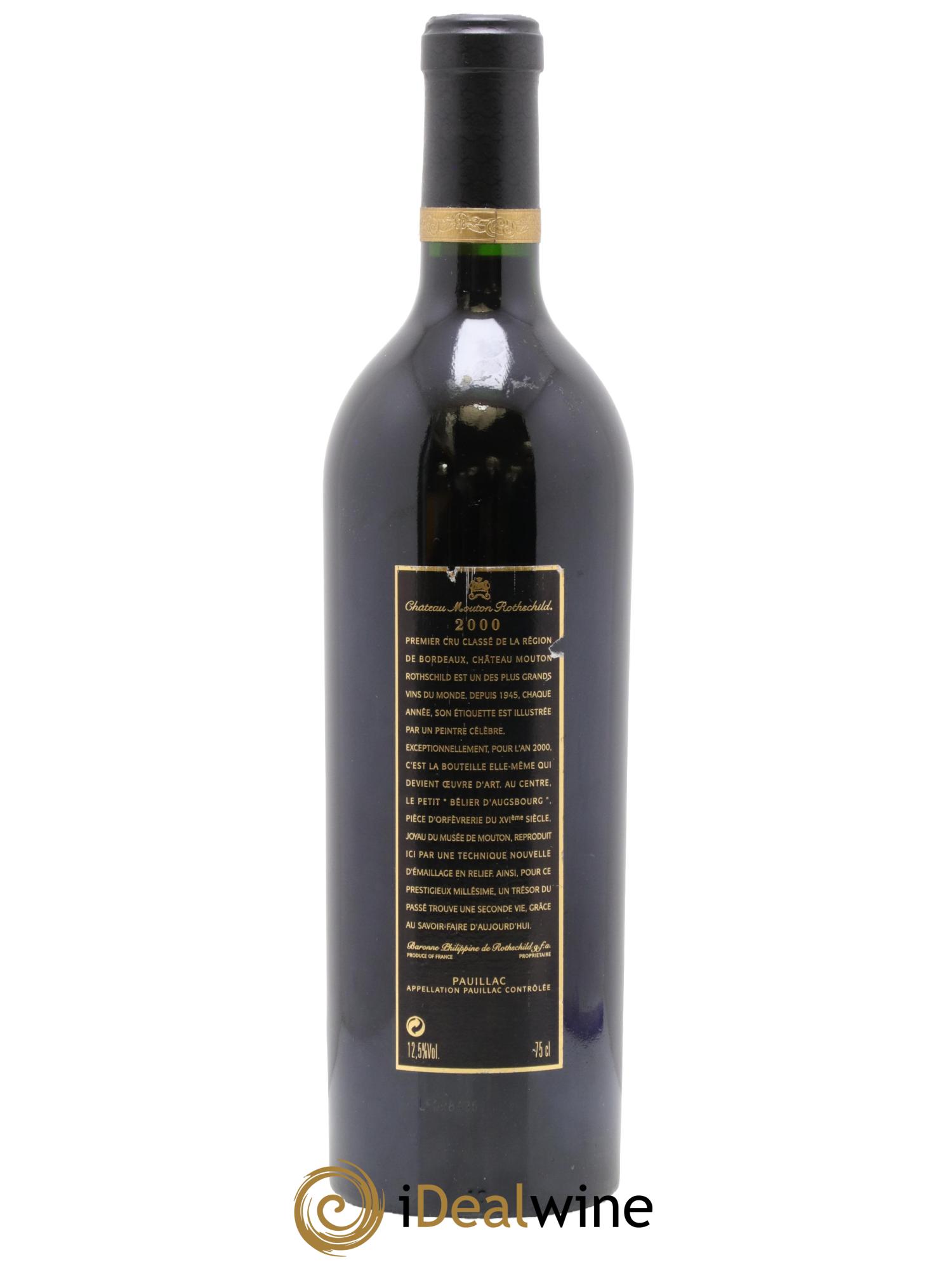Château Mouton Rothschild 1er Grand Cru Classé 2000 - Lot de 1 bouteille - 1